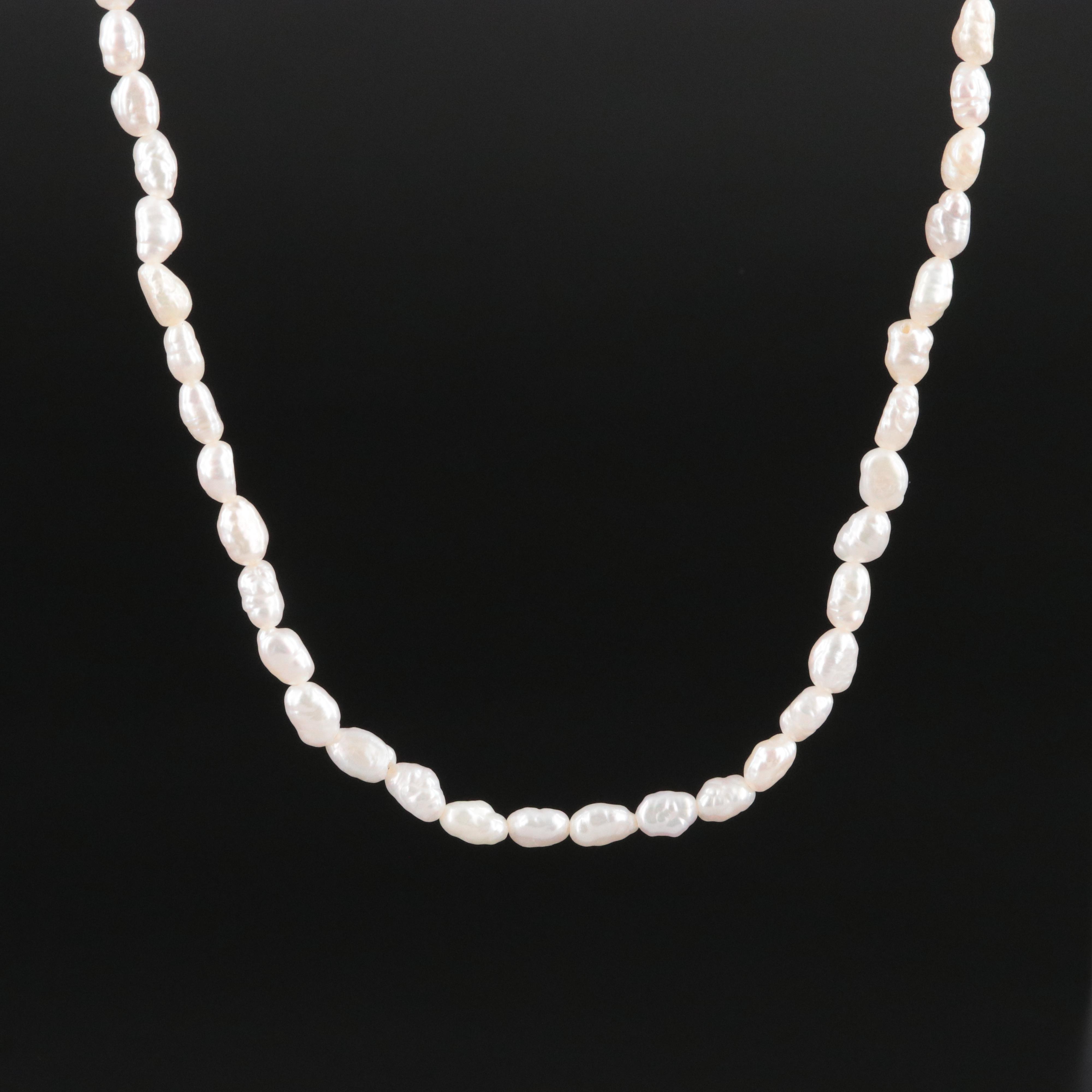 Pearl Necklace with 14K Clasp