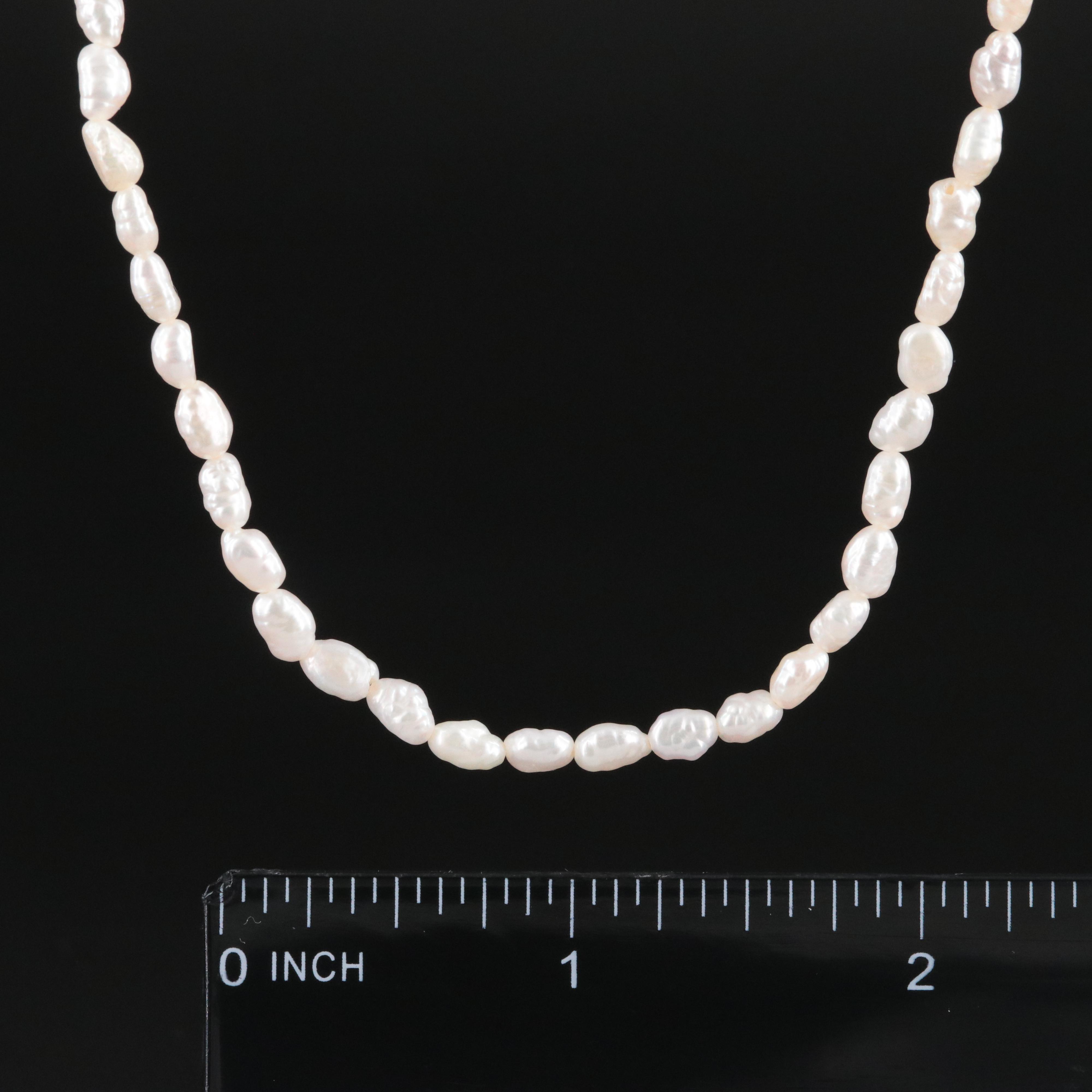 Pearl Necklace with 14K Clasp