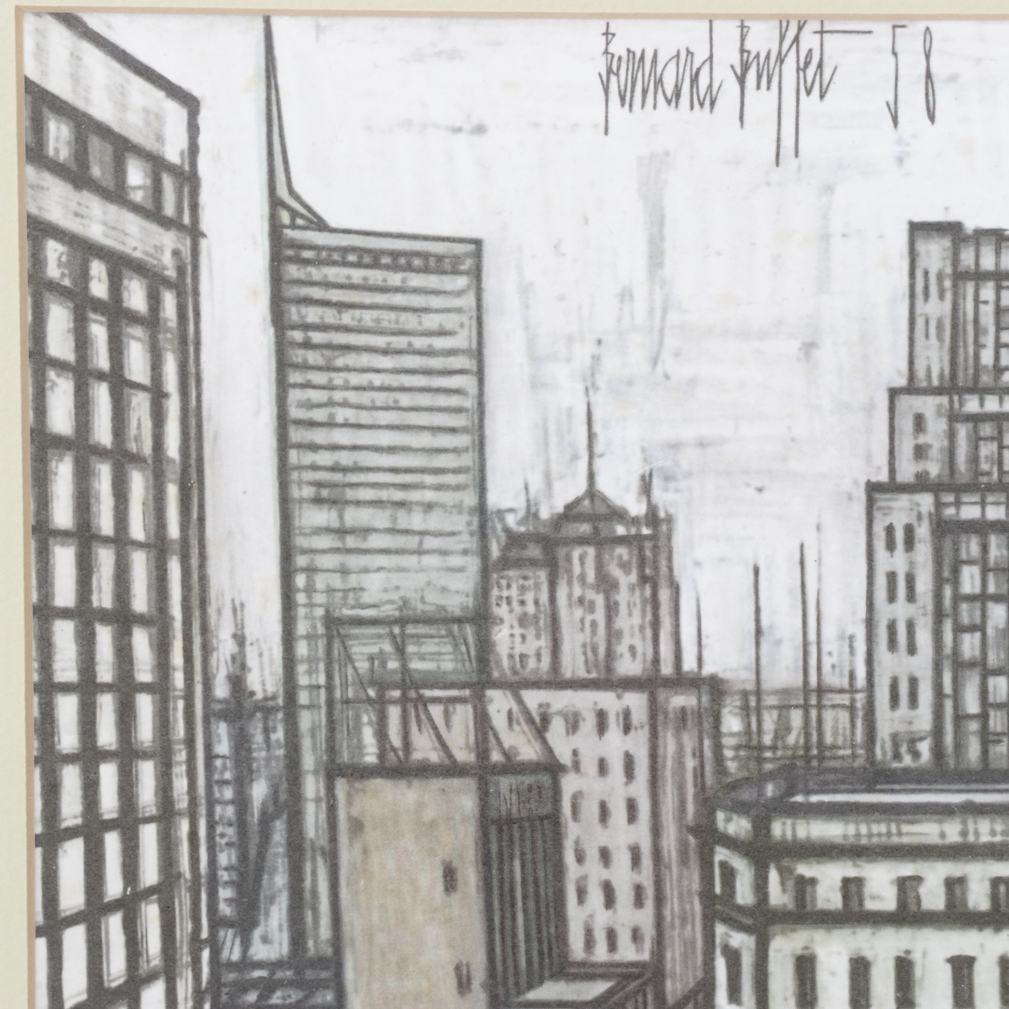 Offset Lithograph After Bernard Buffet "Dallas", 1958