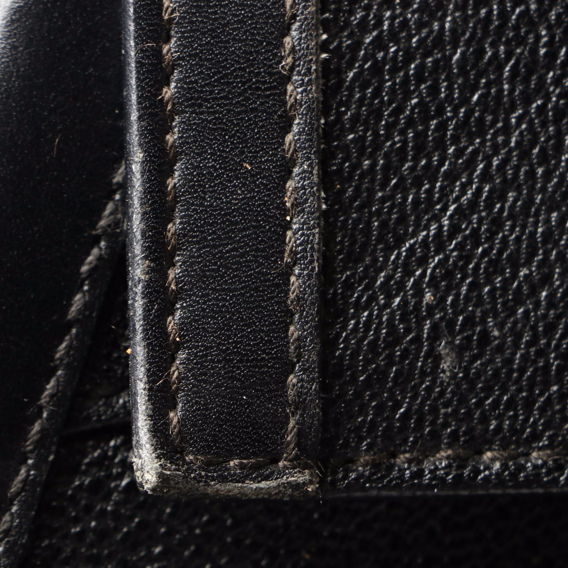 BVLGARI Large Shakira Shoulder Bag in Black Goatskin Leather