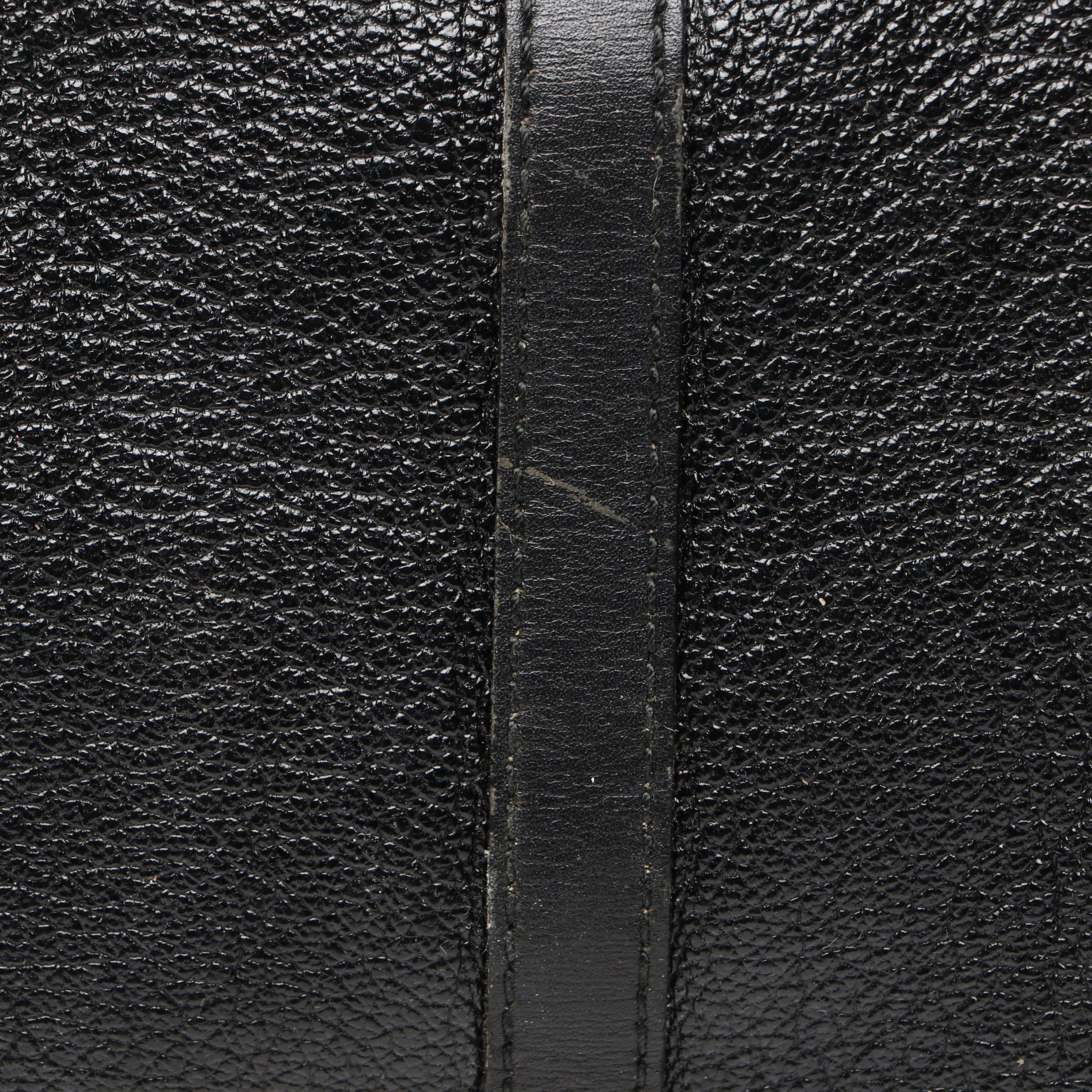 BVLGARI Large Shakira Shoulder Bag in Black Goatskin Leather