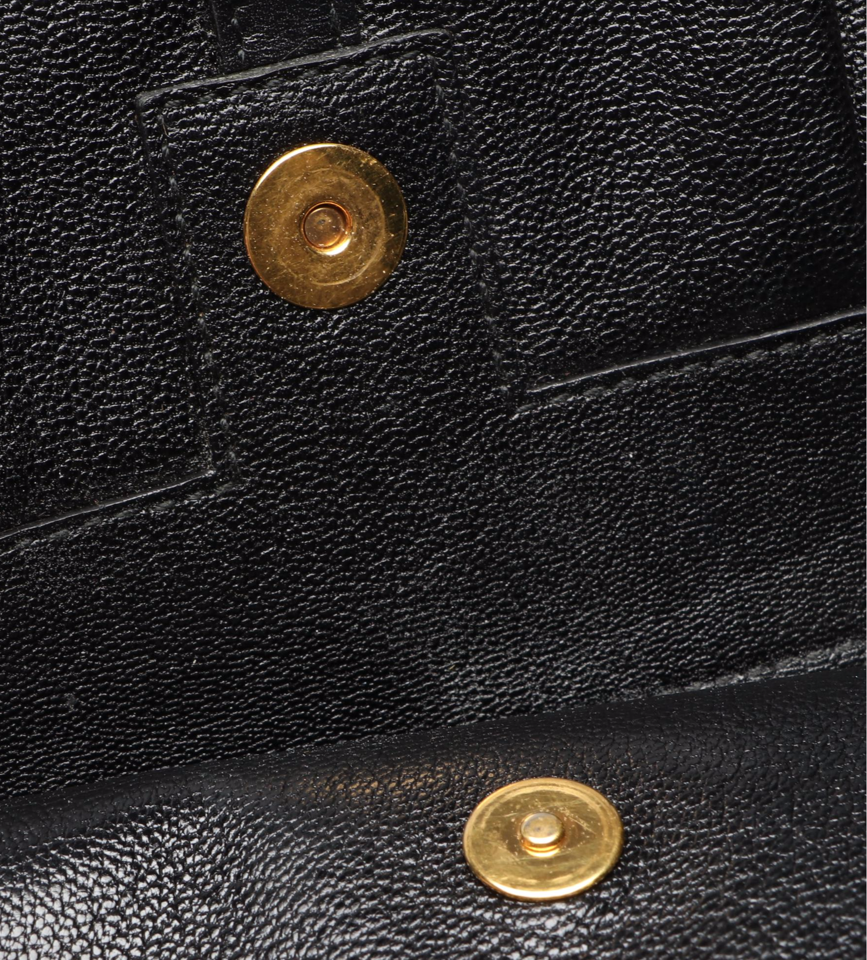 BVLGARI Large Shakira Shoulder Bag in Black Goatskin Leather