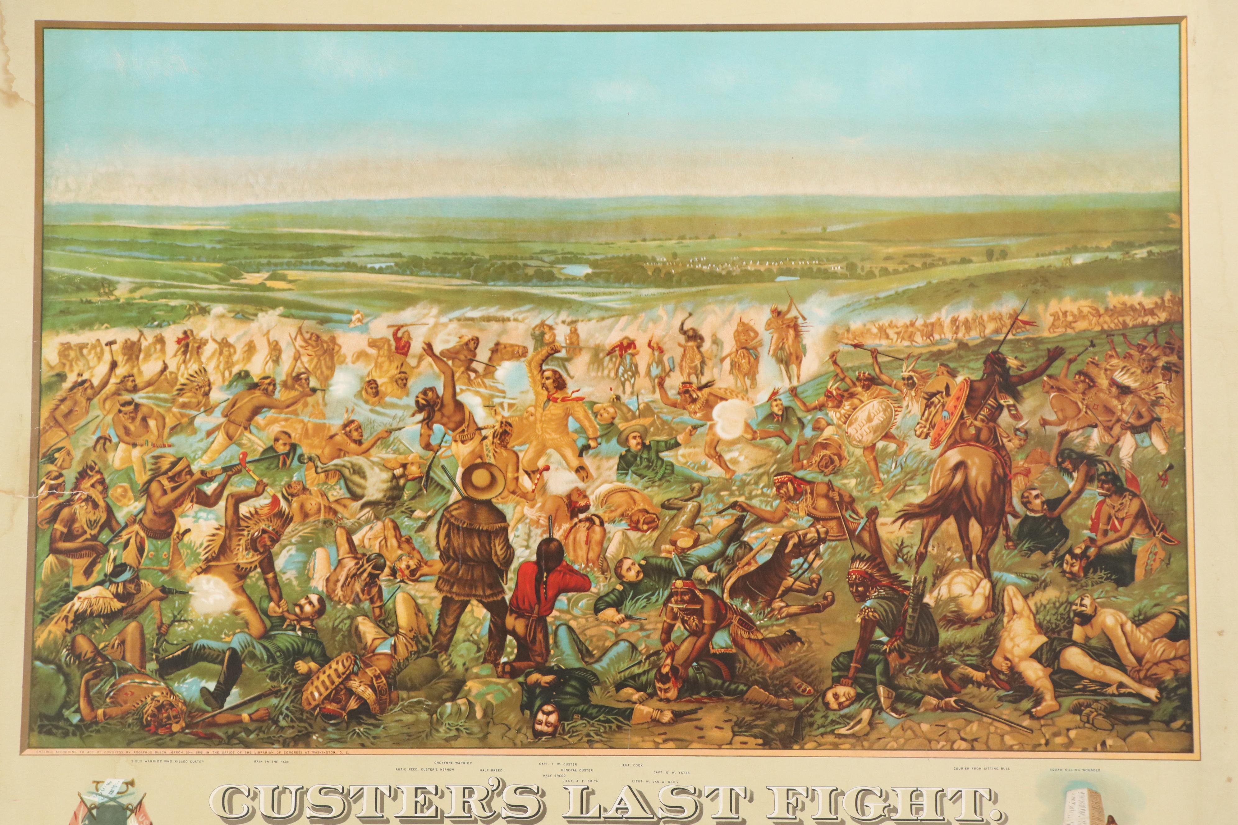 Budweiser Anheuser-Busch Advertisement "Custer's Last Fight"