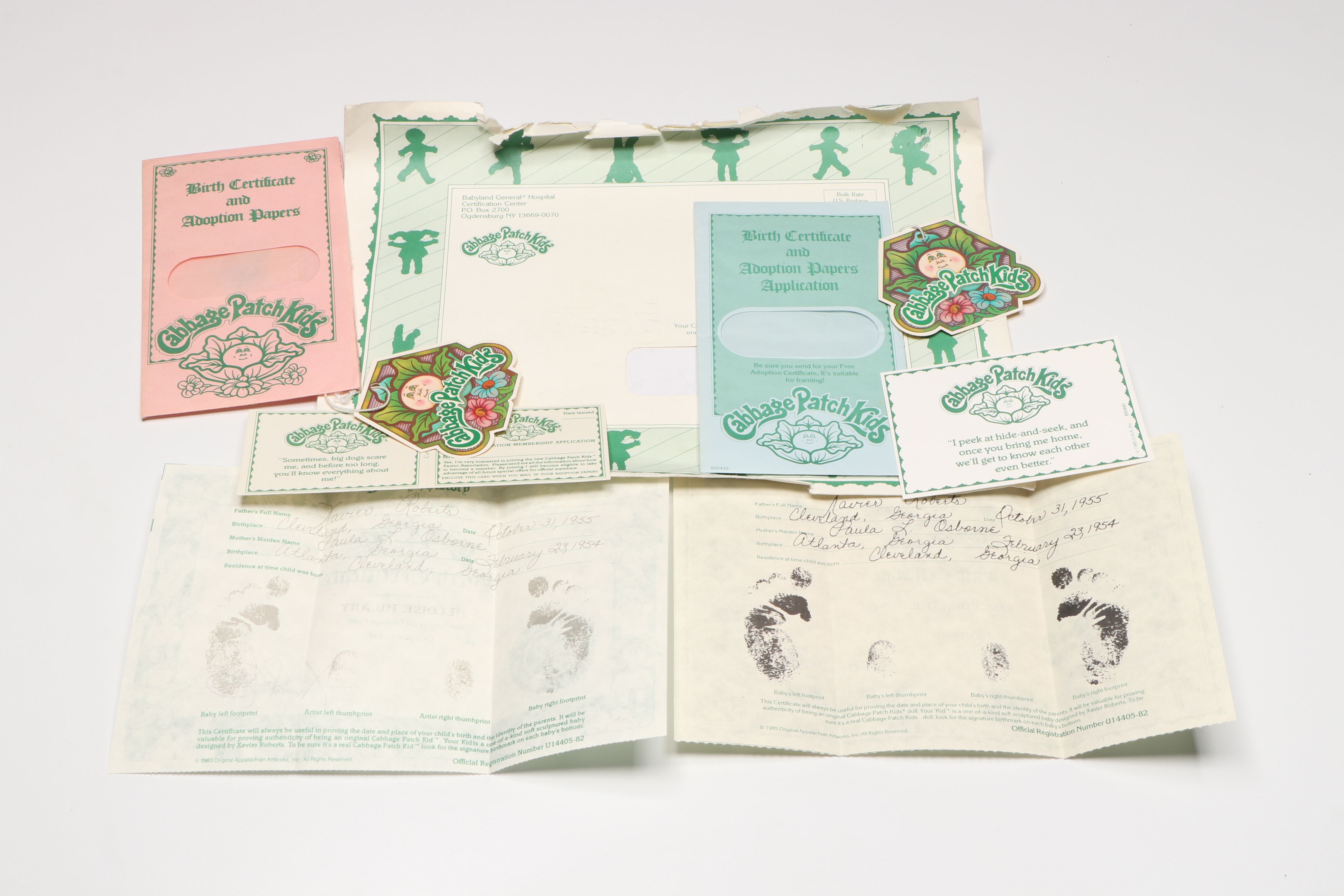 Cabbage Patch Kid Cloth and Vinyl Dolls, Late 20th Century