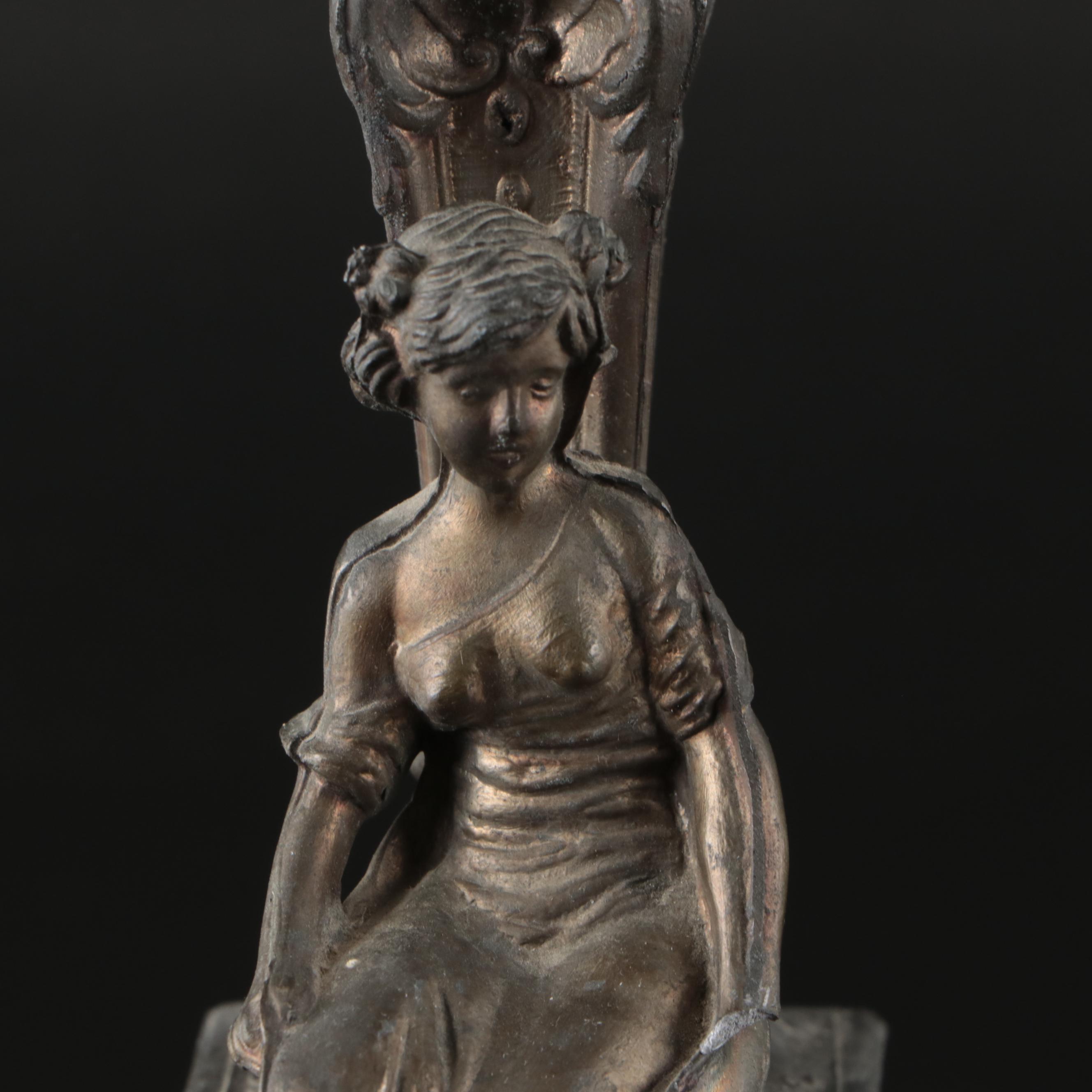 Pair of Atlantis Silver Mounted Crystal with Neoclassical Style Candle Holders