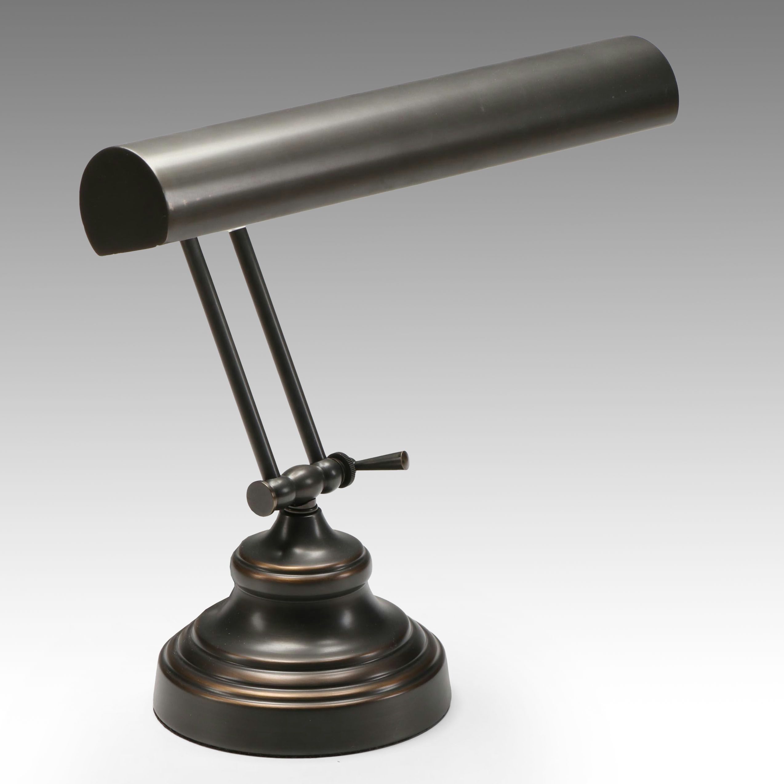 Bronzed Pewter Finish Piano Lamp, 21st Century