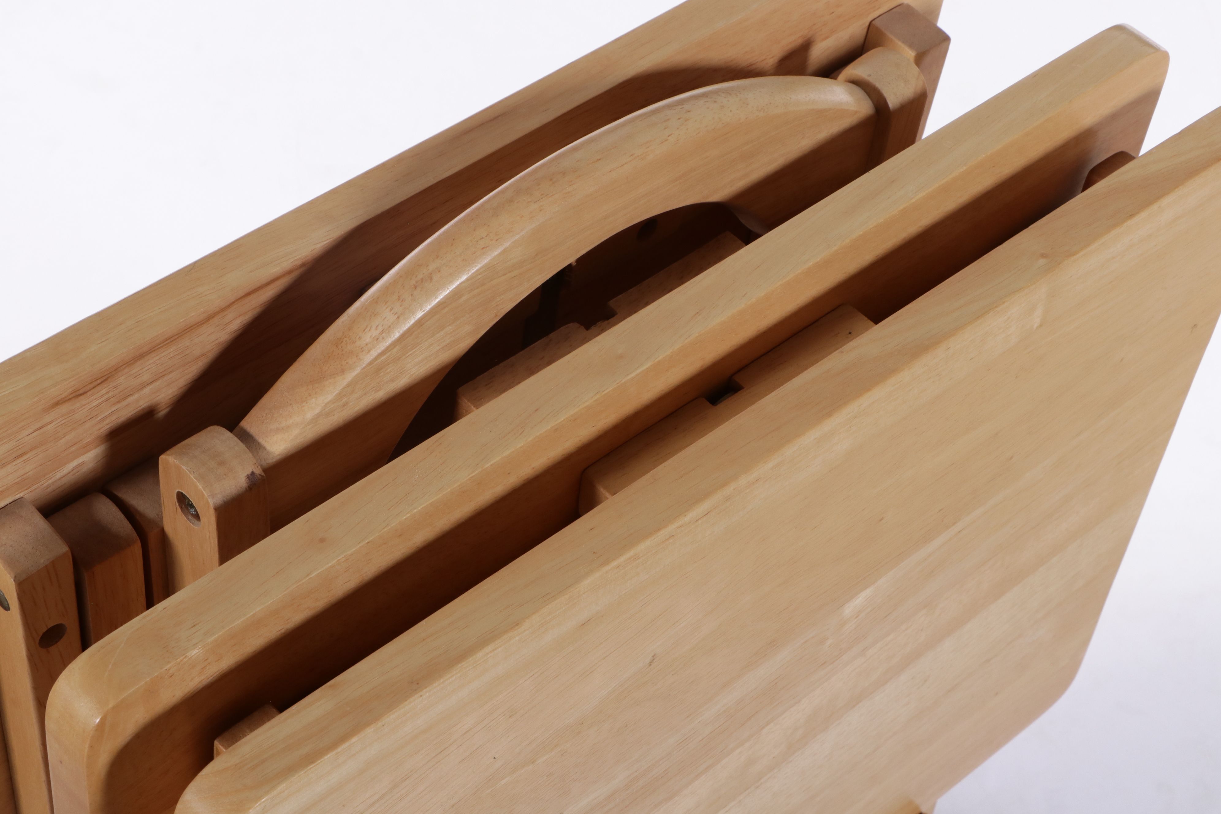 Linens-n-Things Blonde Wood Tray Table Set