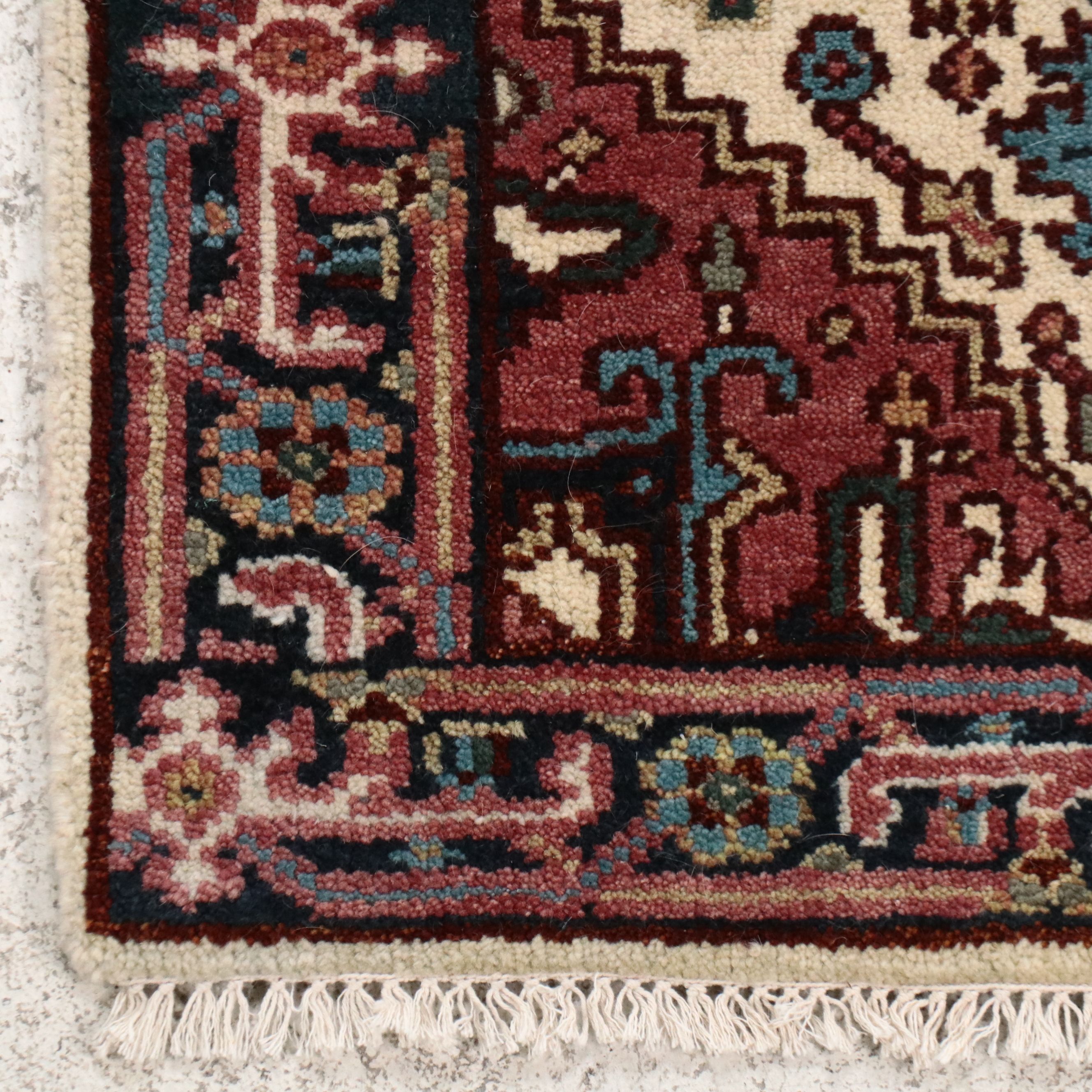 2'6 x 8'3 Hand-Knotted Sino-Persian Serapi Carpet Runner