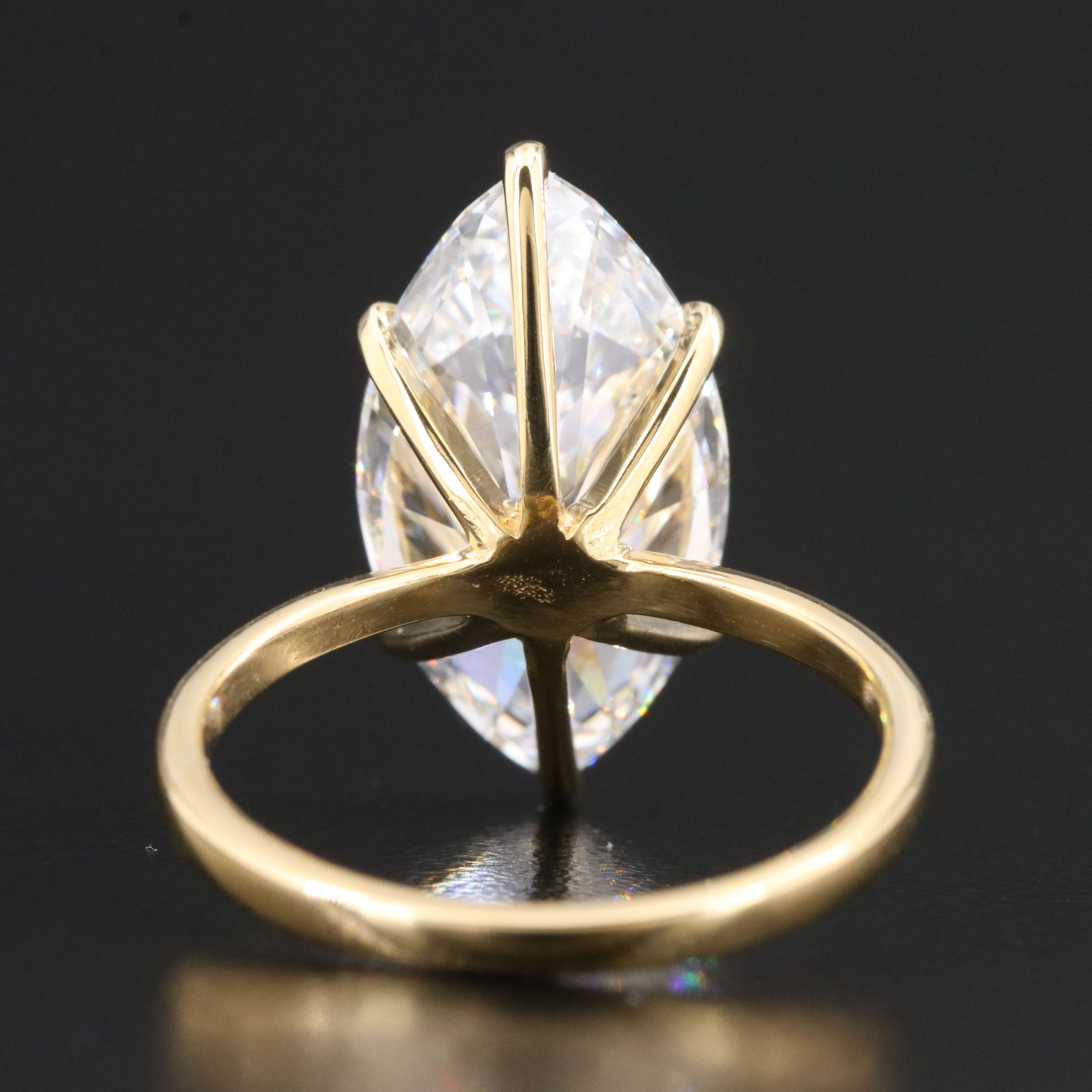 18K 7.04 CT Lab Grown Diamond Solitaire Ring with IGI Report