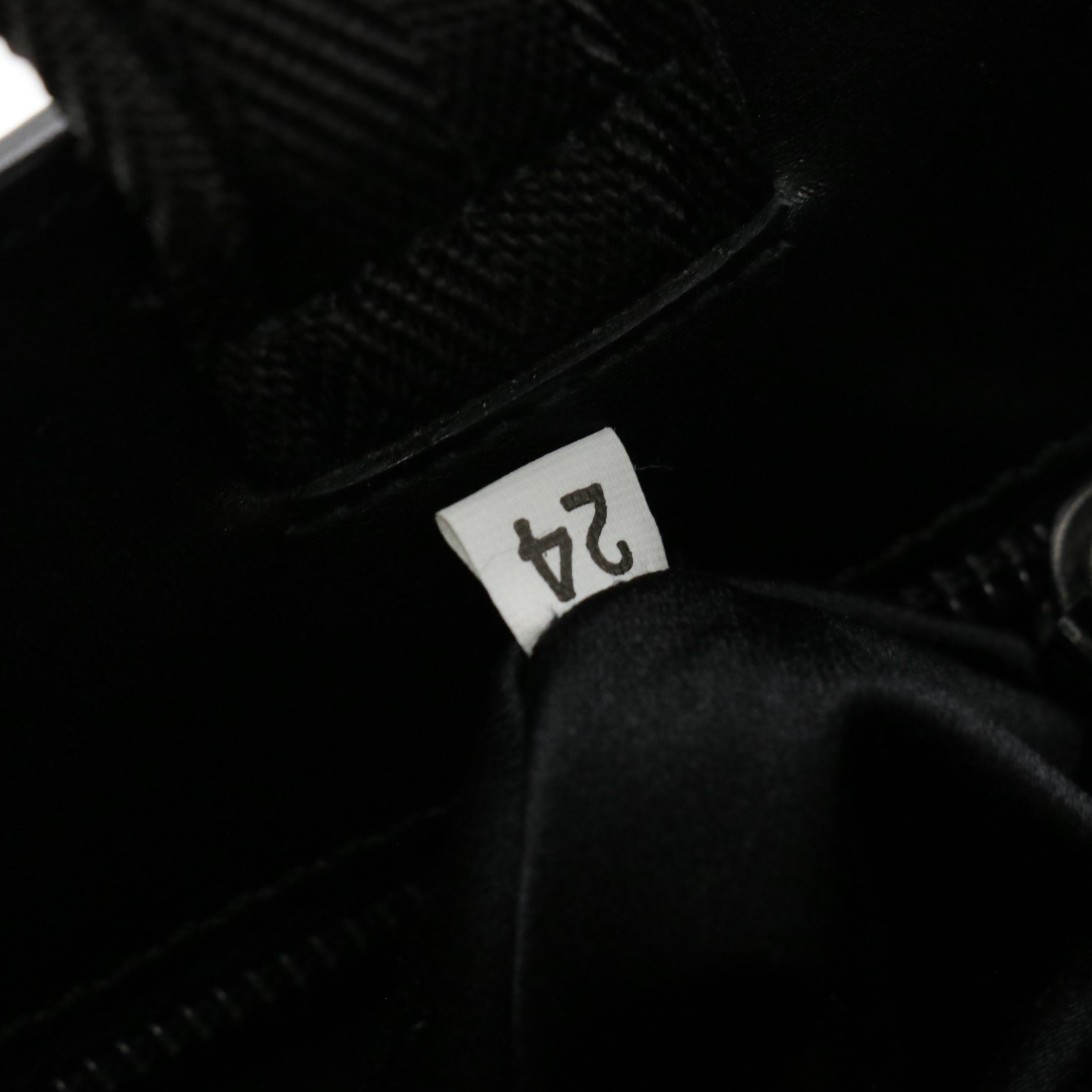 Prada Top Handle Tote in Smooth Black Calfskin Leather