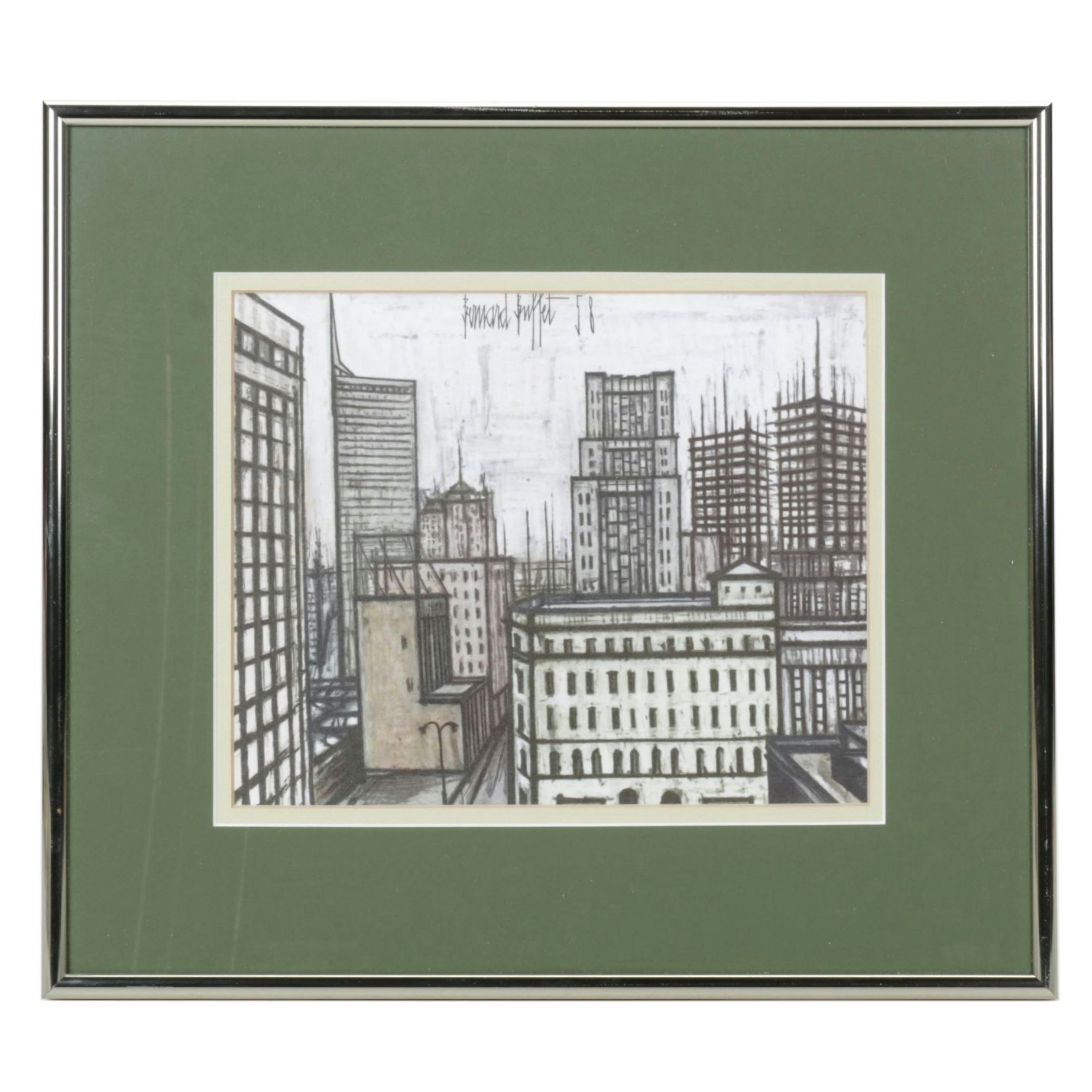 Offset Lithograph After Bernard Buffet "Dallas", 1958