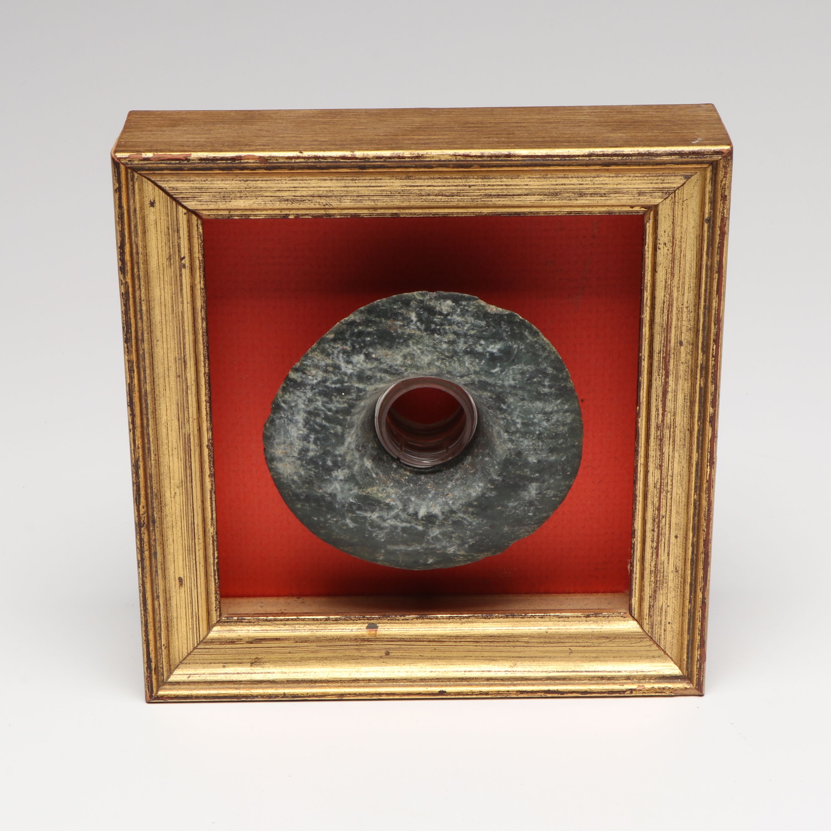 Stone and Serpentine Ring Bowl Stands in Frames