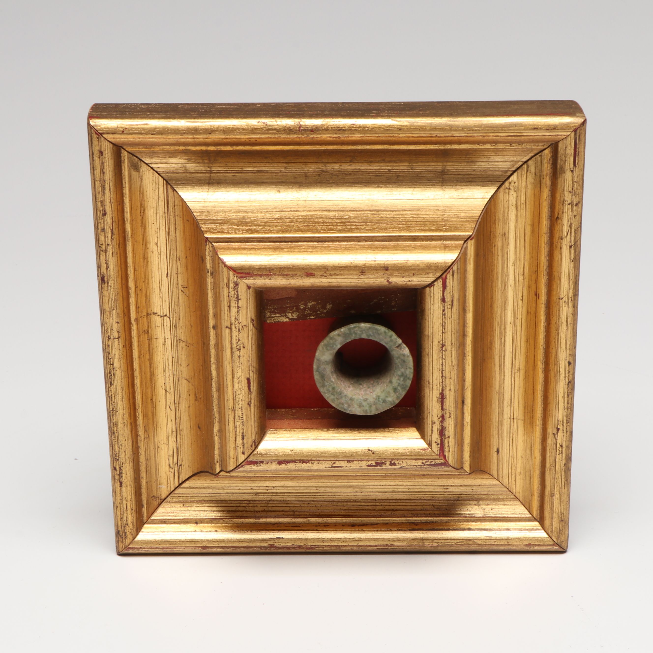 Stone and Serpentine Ring Bowl Stands in Frames