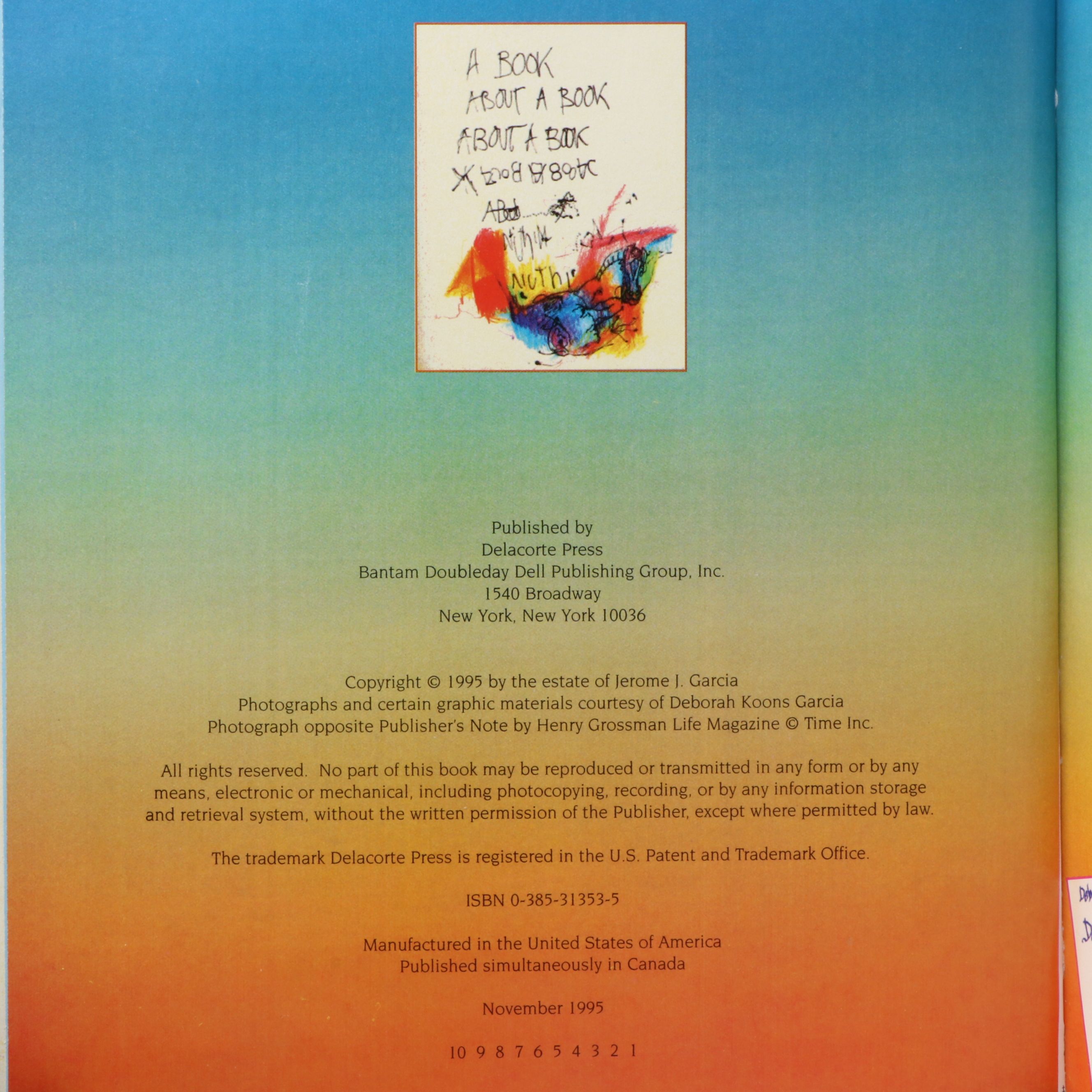 First Printing "Harrington Street" by Jerry Garcia, 1995