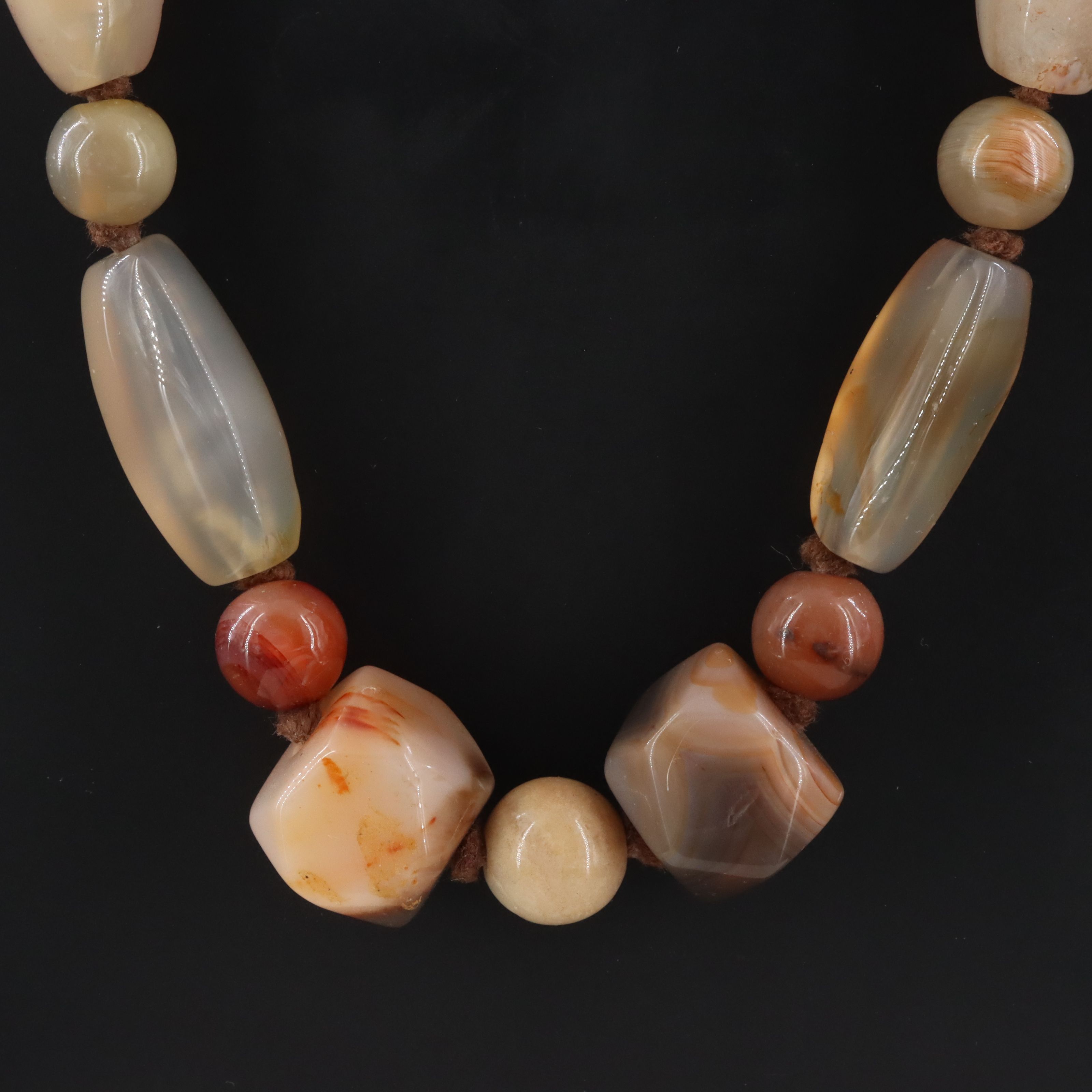 Agate, Bloodstone and Aventurine Necklace with Gold-Filled Clasp