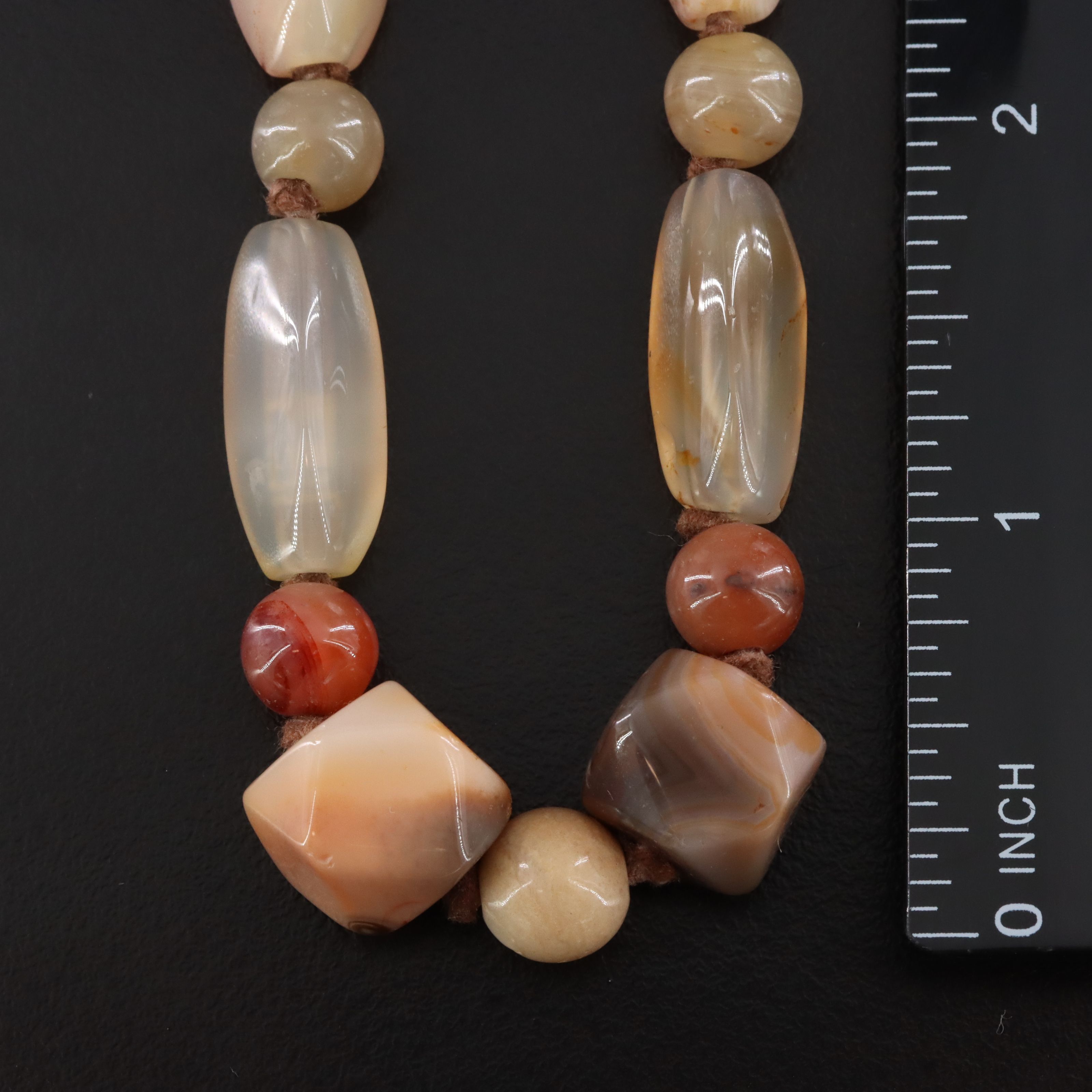 Agate, Bloodstone and Aventurine Necklace with Gold-Filled Clasp