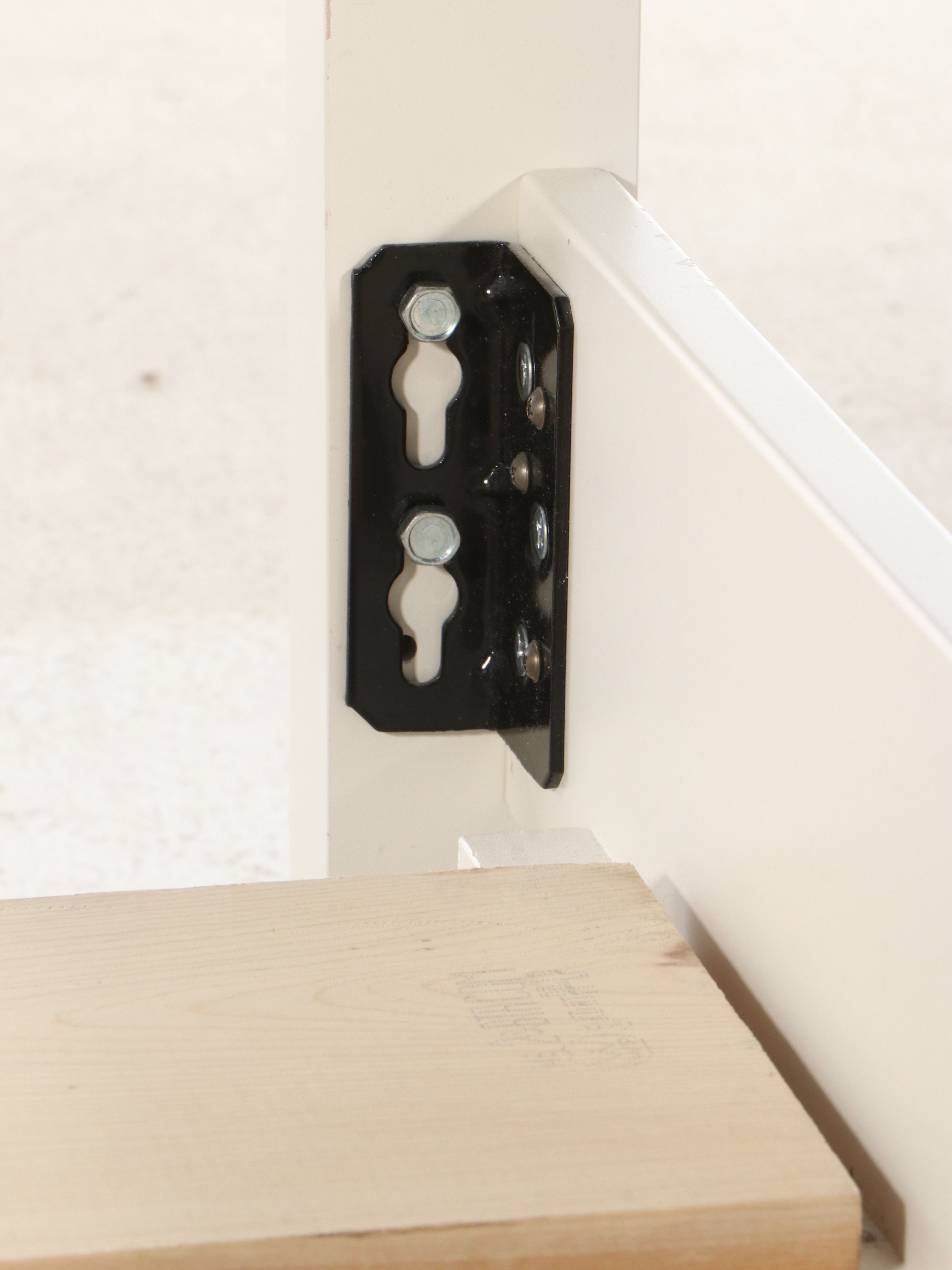 Contemporary White Wooden Bed Frame with Arched Headboard