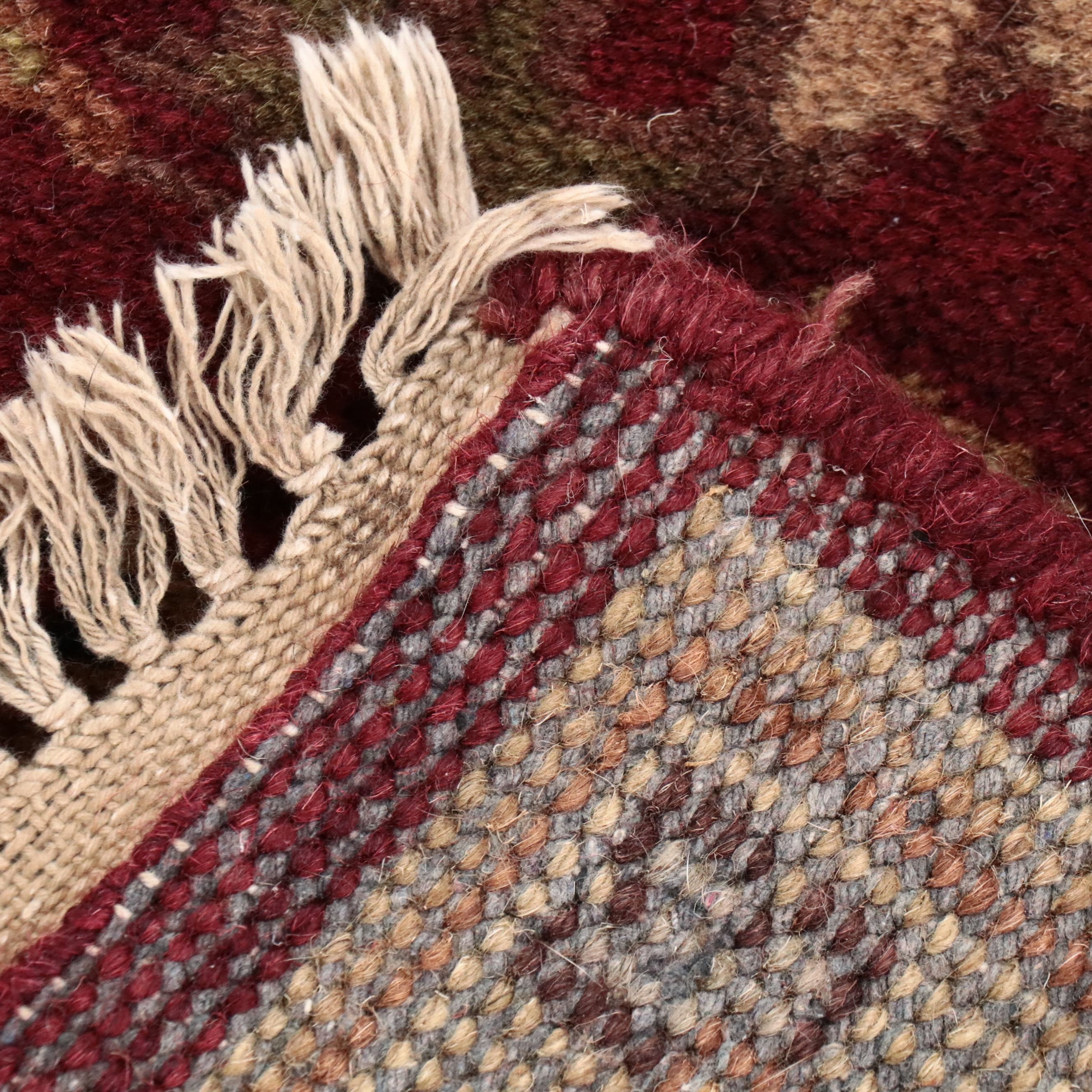 3'11 x 6'5 Hand-Knotted Indian Agra Area Rug