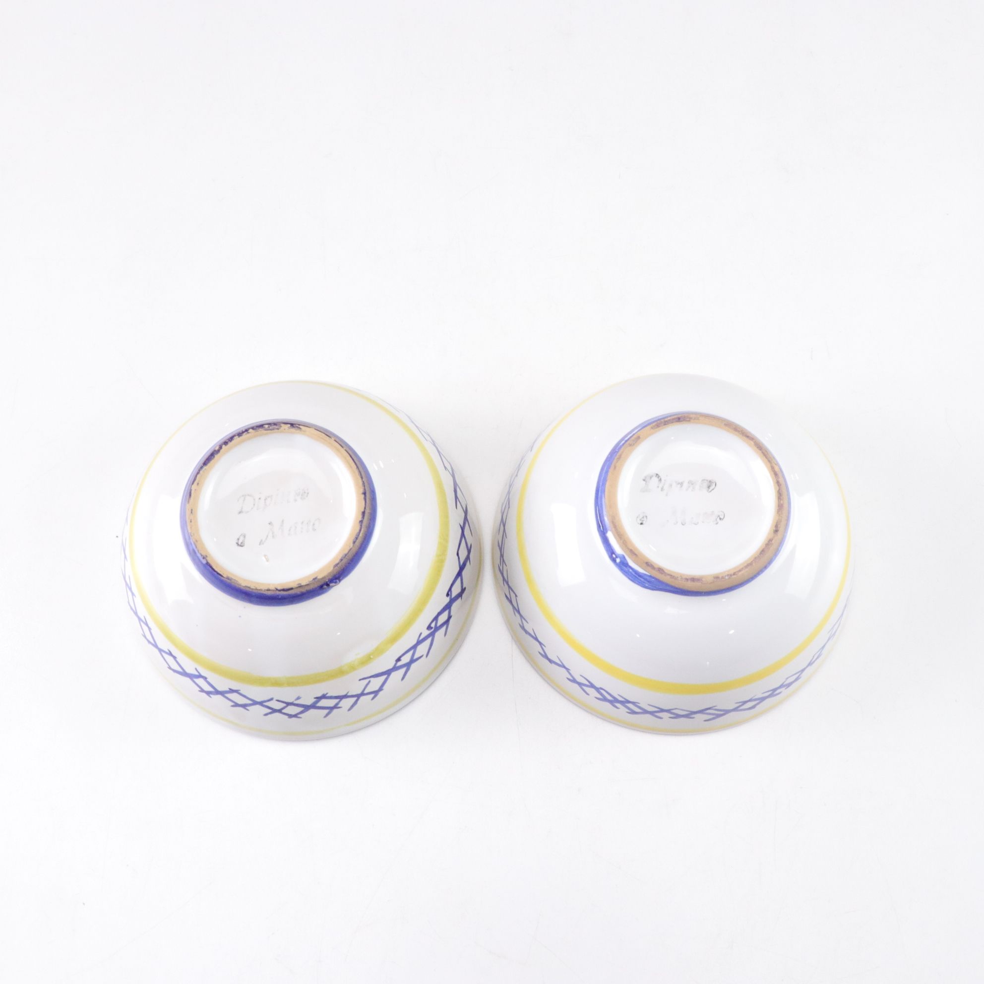 Hand-Painted Majolica Berry & Fruit Bowls