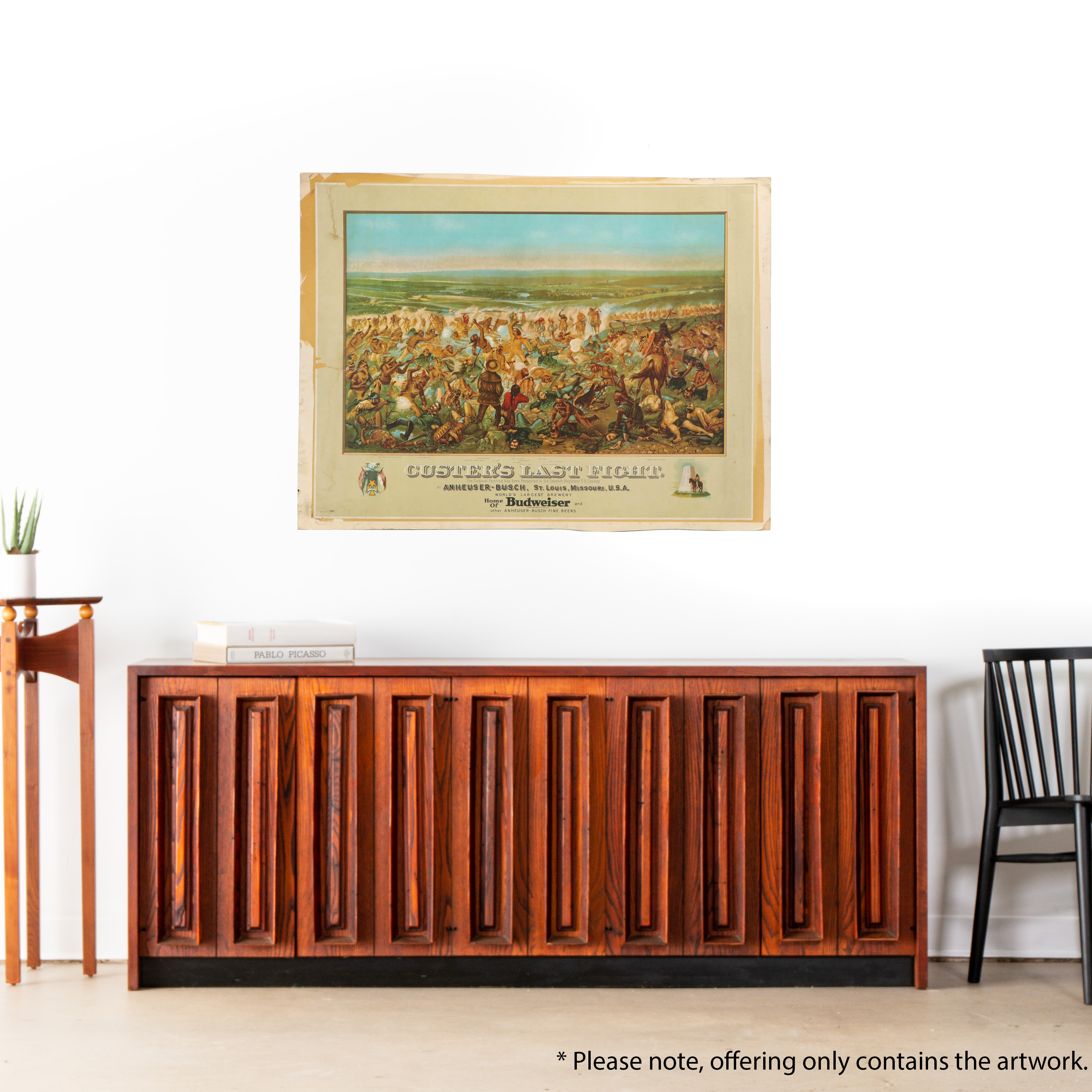 Budweiser Anheuser-Busch Advertisement "Custer's Last Fight"