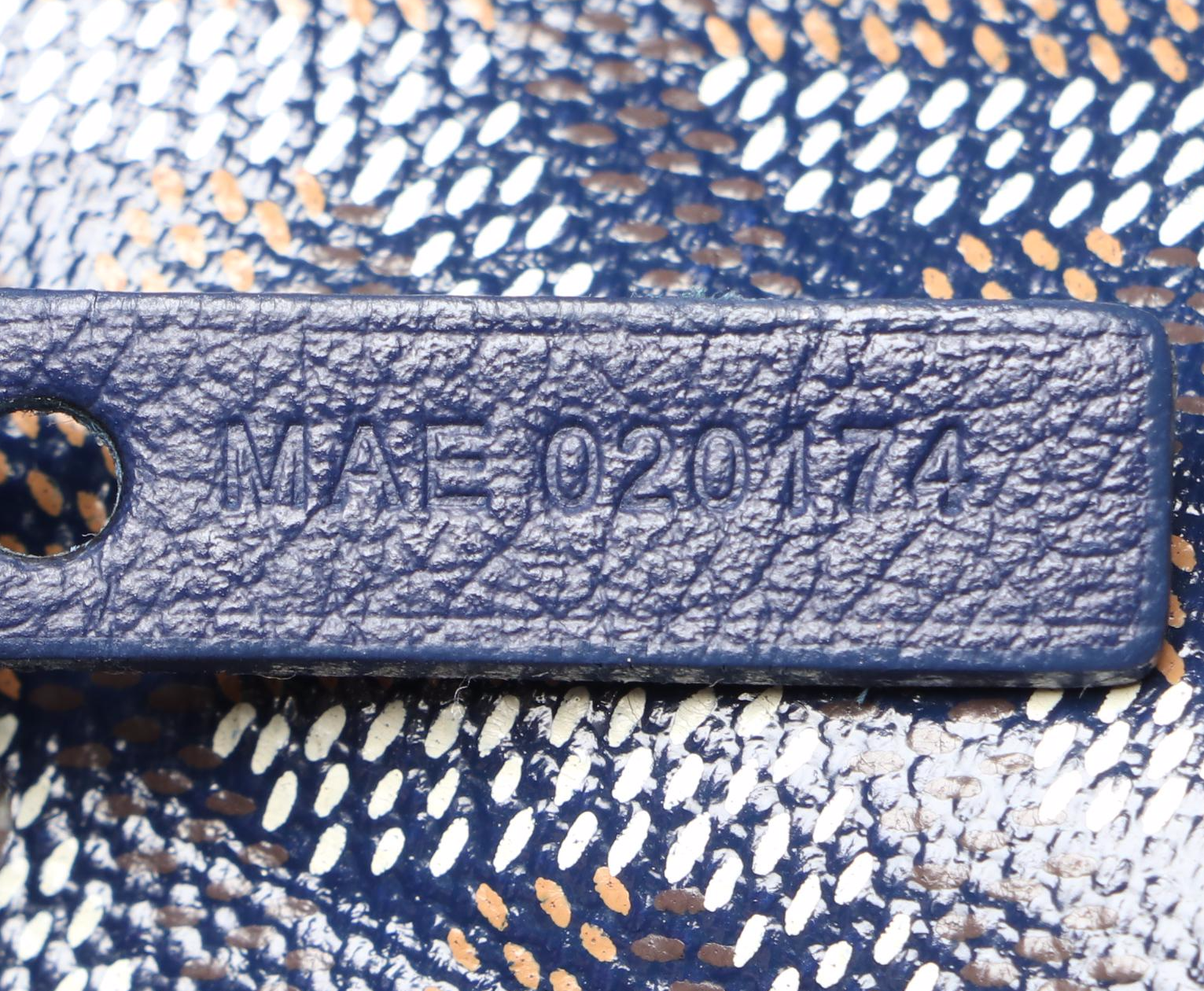 Goyard Saint Louis GM Tote and Pouch in Blue Goyardine Canvas with Calfskin Trim