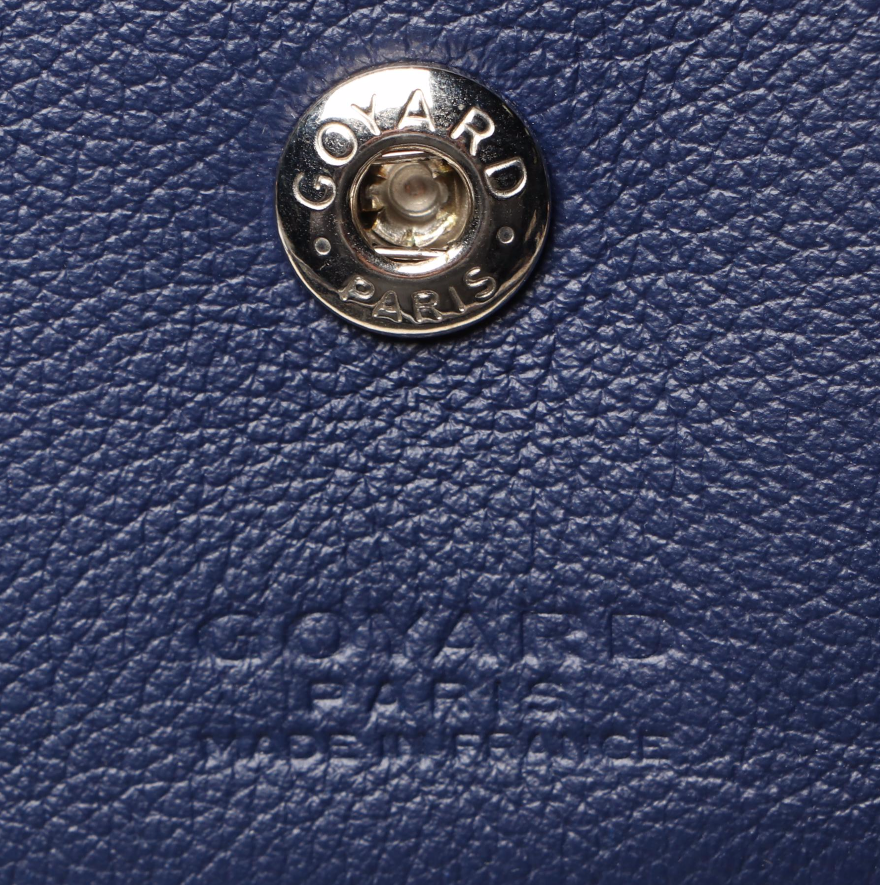 Goyard Saint Louis GM Tote and Pouch in Blue Goyardine Canvas with Calfskin Trim