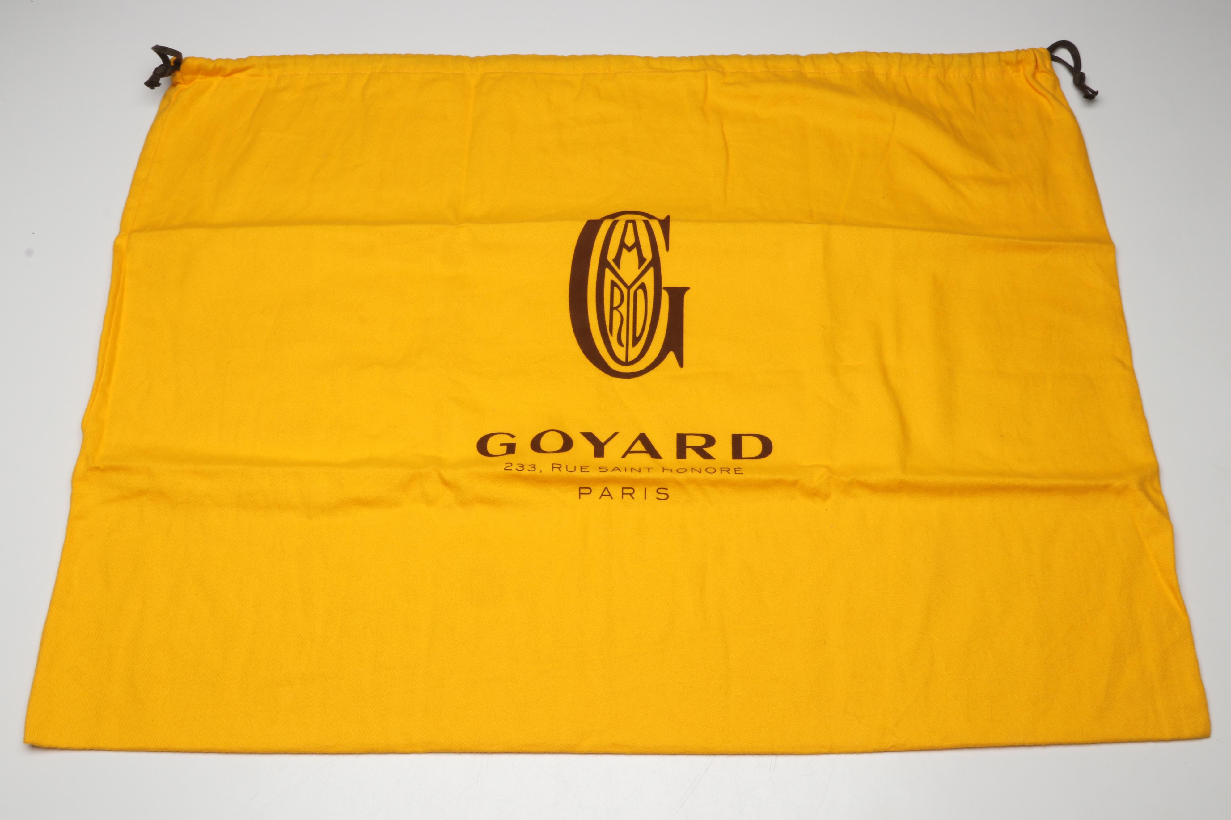 Goyard Saint Louis GM Tote and Pouch in Blue Goyardine Canvas with Calfskin Trim