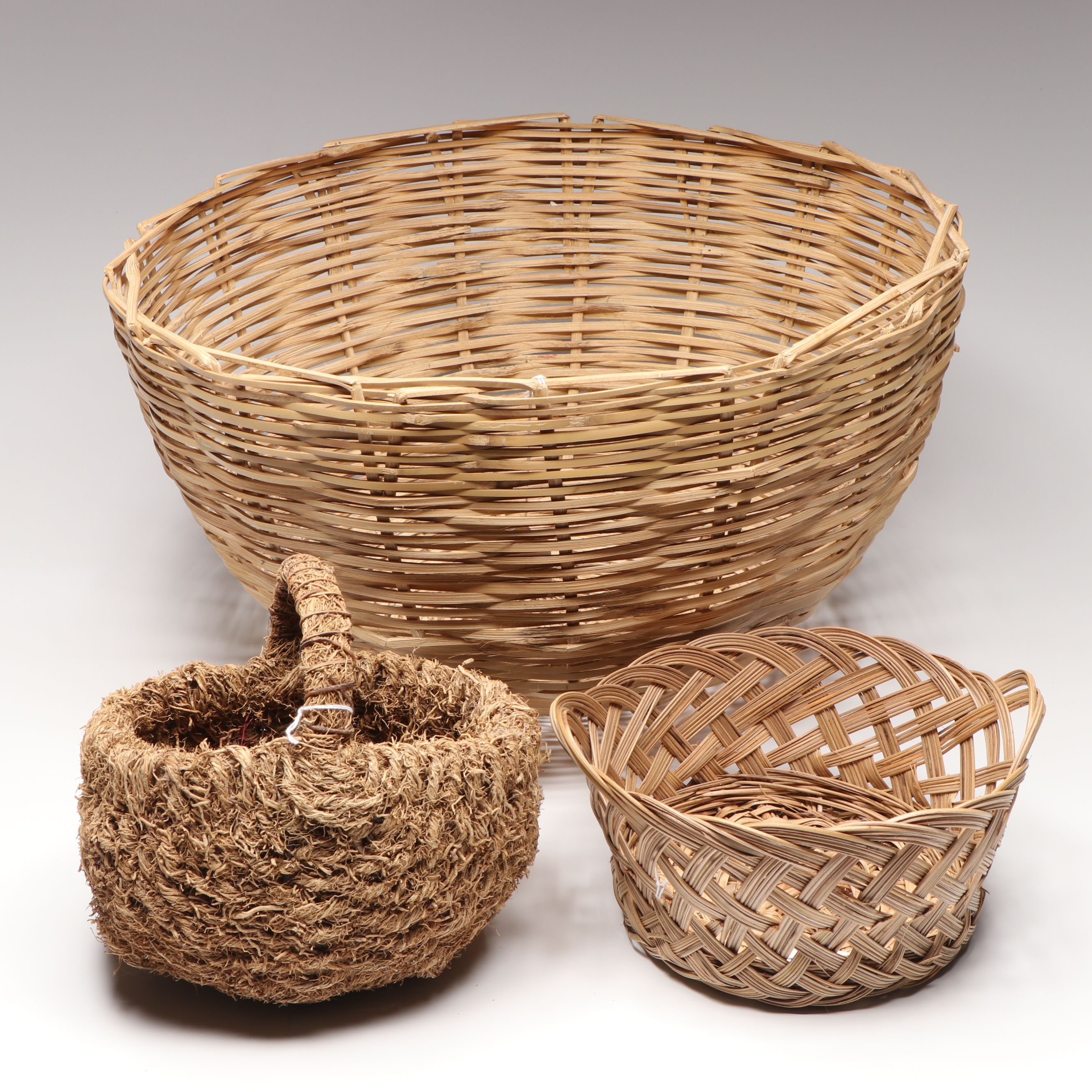 Haitian Woven Bamboo and Vetiver Baskets