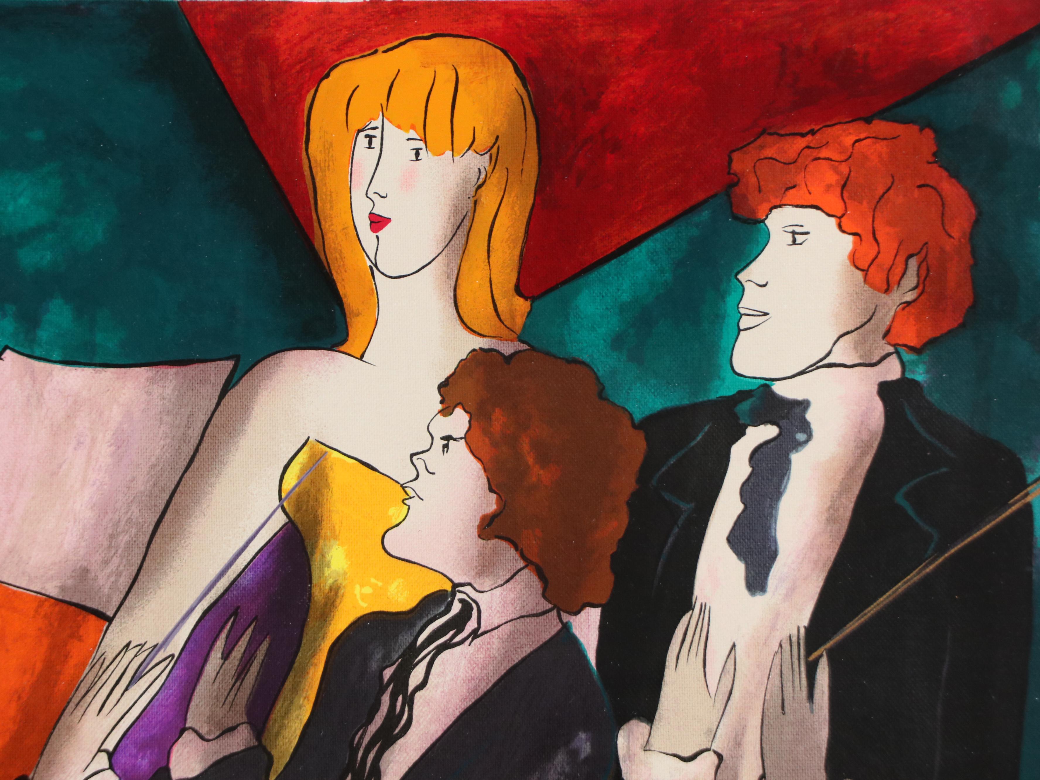 Linda Le Kinff Serigraph "The Musicians"