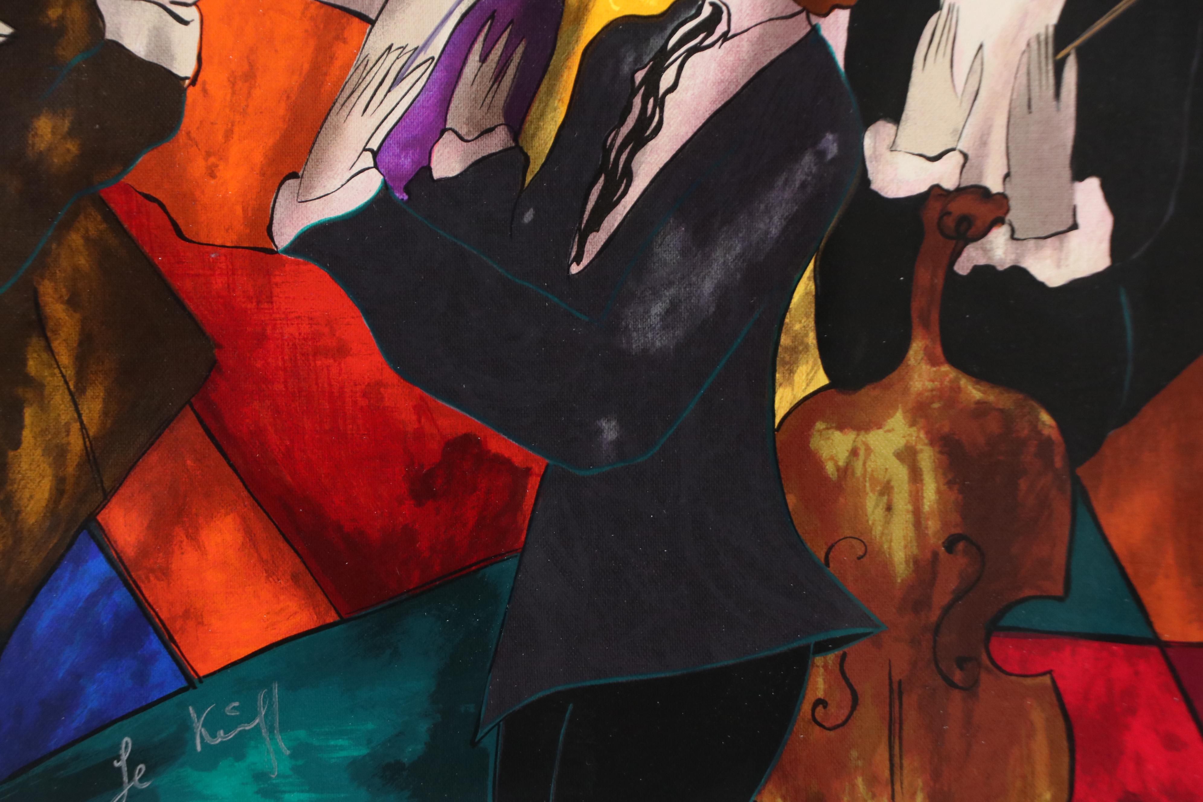 Linda Le Kinff Serigraph "The Musicians"