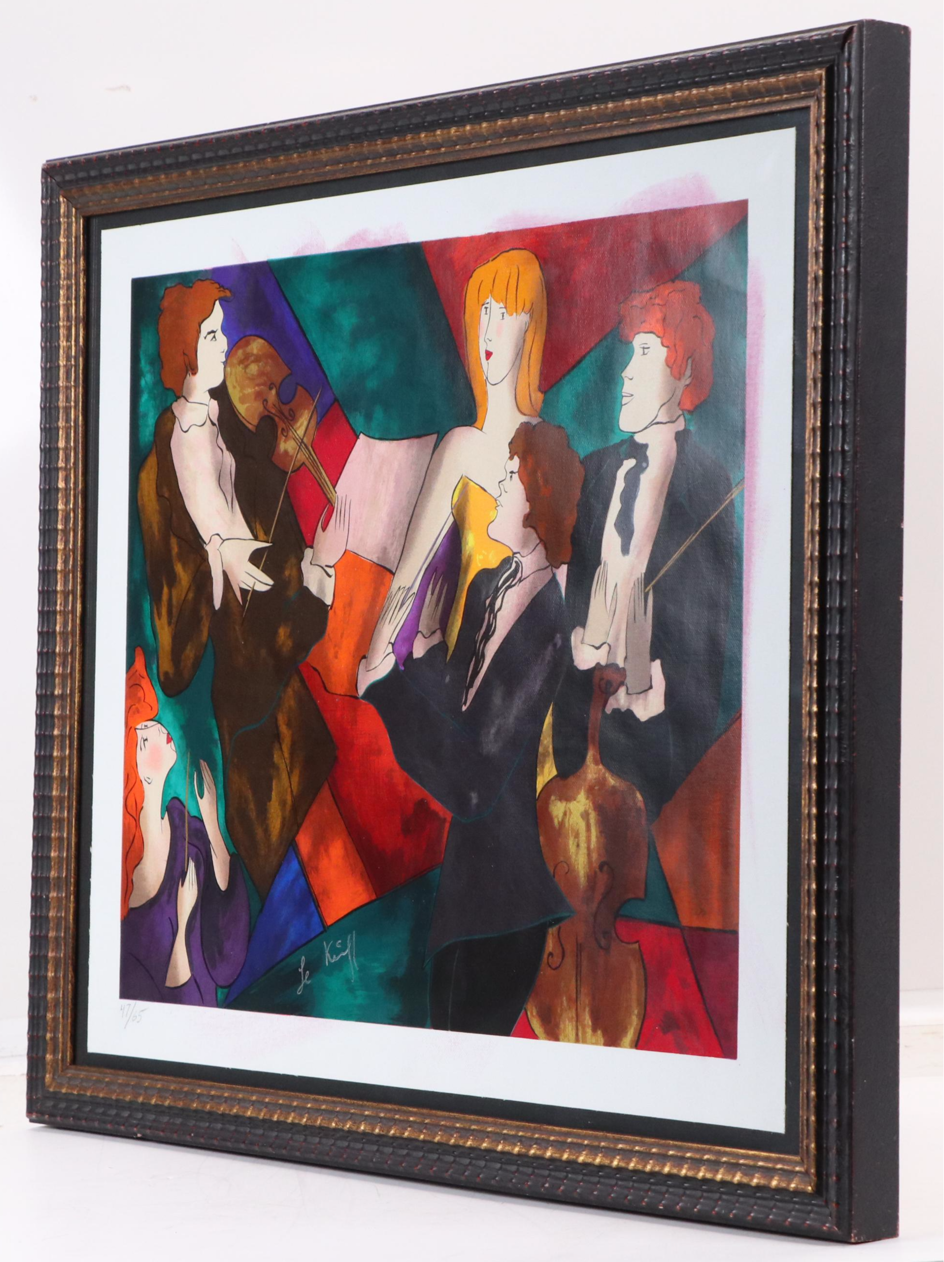 Linda Le Kinff Serigraph "The Musicians"