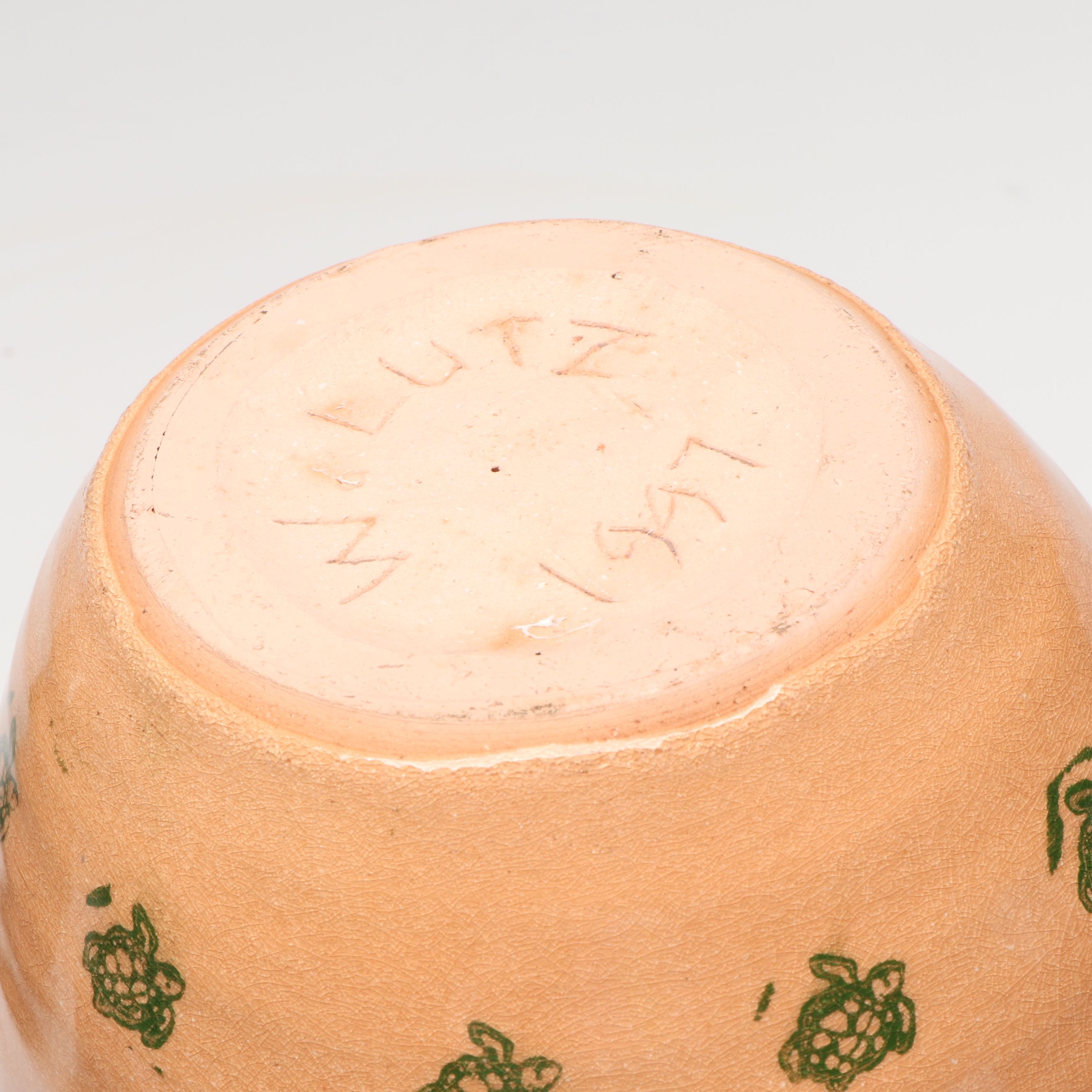 William Lutz Stamped Pattern Ceramic Vases and Planters