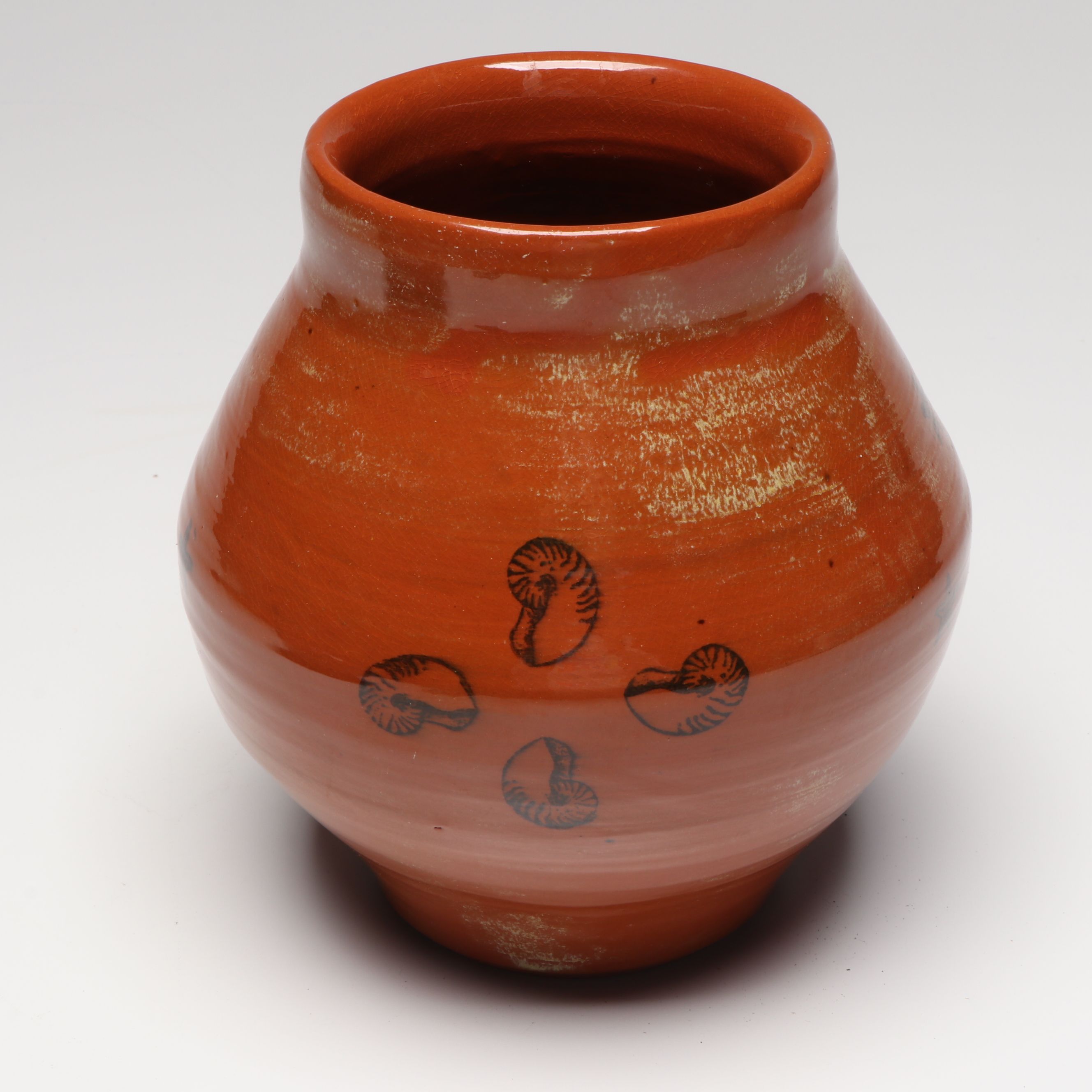 William Lutz Stamped Pattern Ceramic Vases and Planters