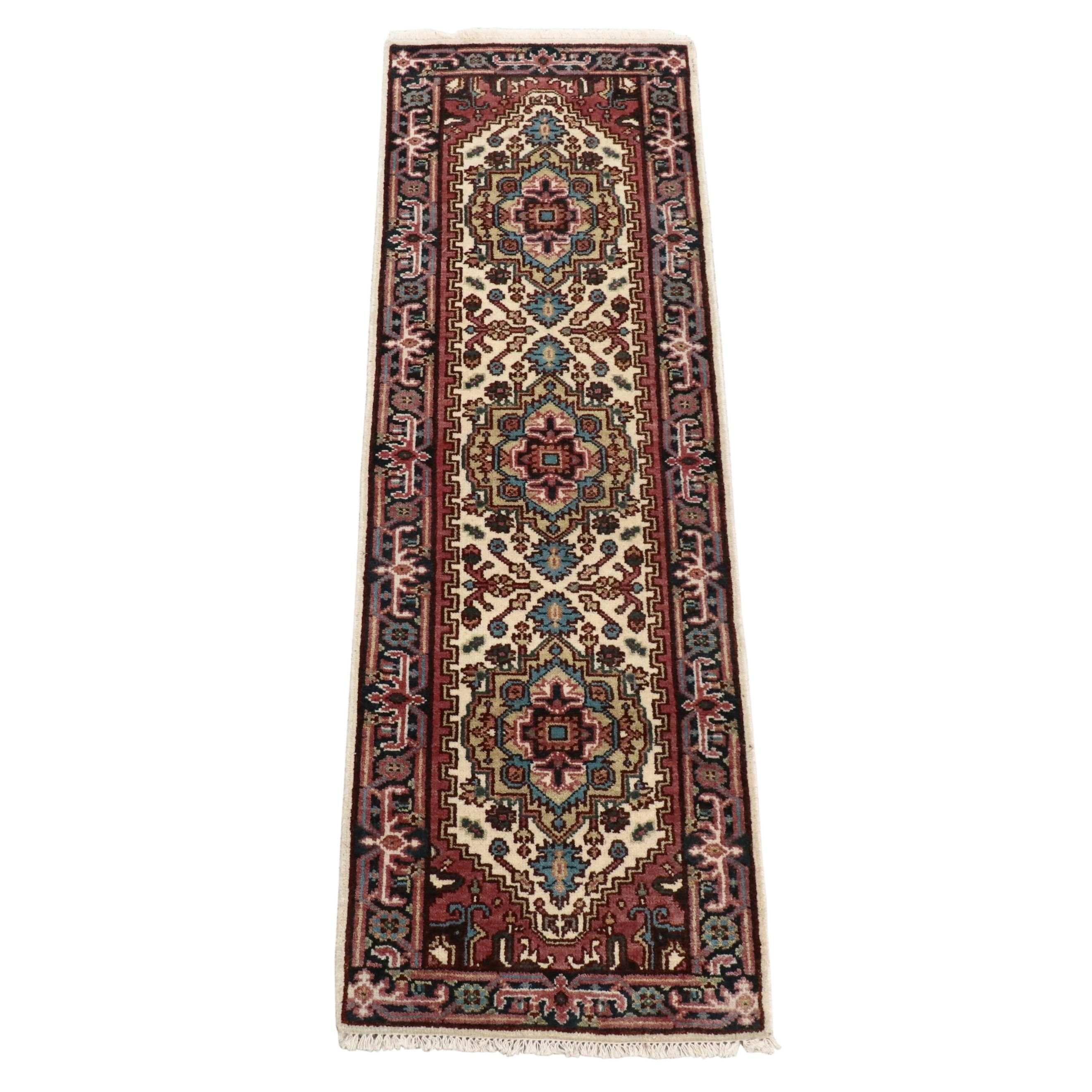 2'6 x 8'3 Hand-Knotted Sino-Persian Serapi Carpet Runner
