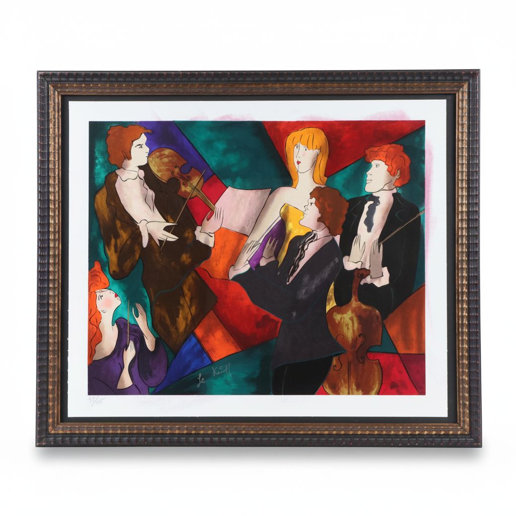 Linda Le Kinff Serigraph "The Musicians"