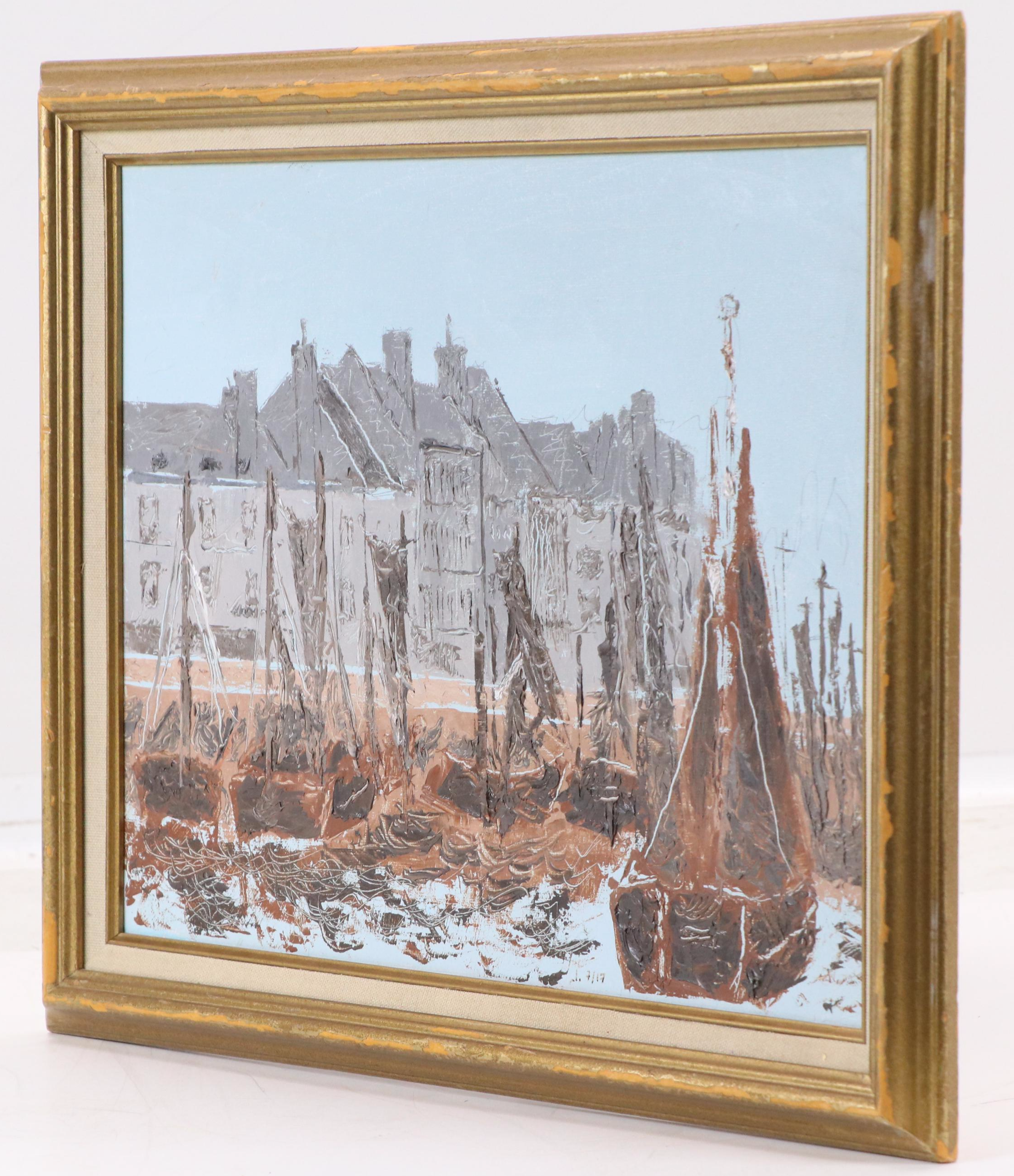 Jack Wheeler Oil Painting "Oostende, Belgium Harbor"