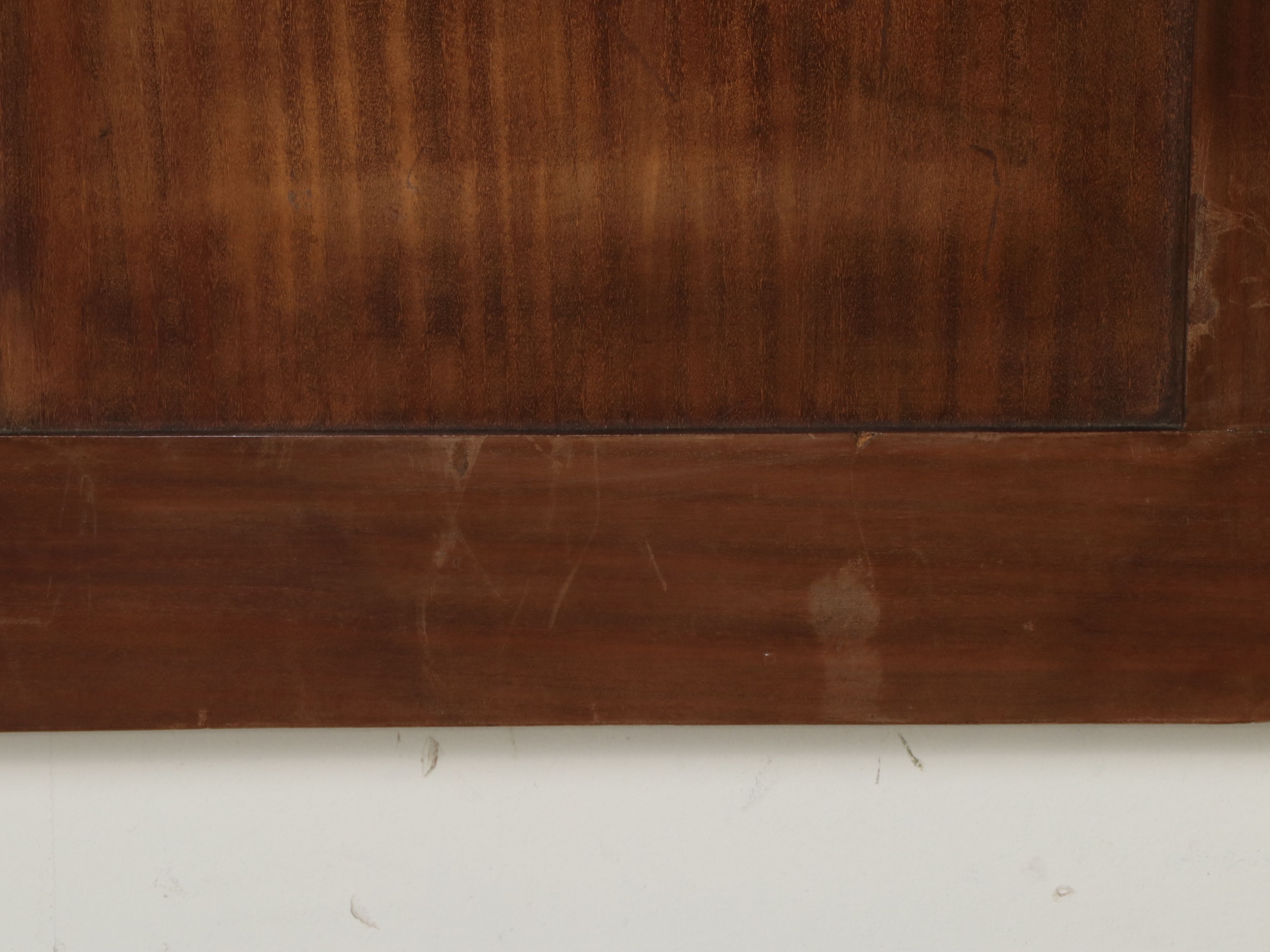 Belle Époque French Empire Style Marquetry and Bronze Mounted Mahogany Bedstead