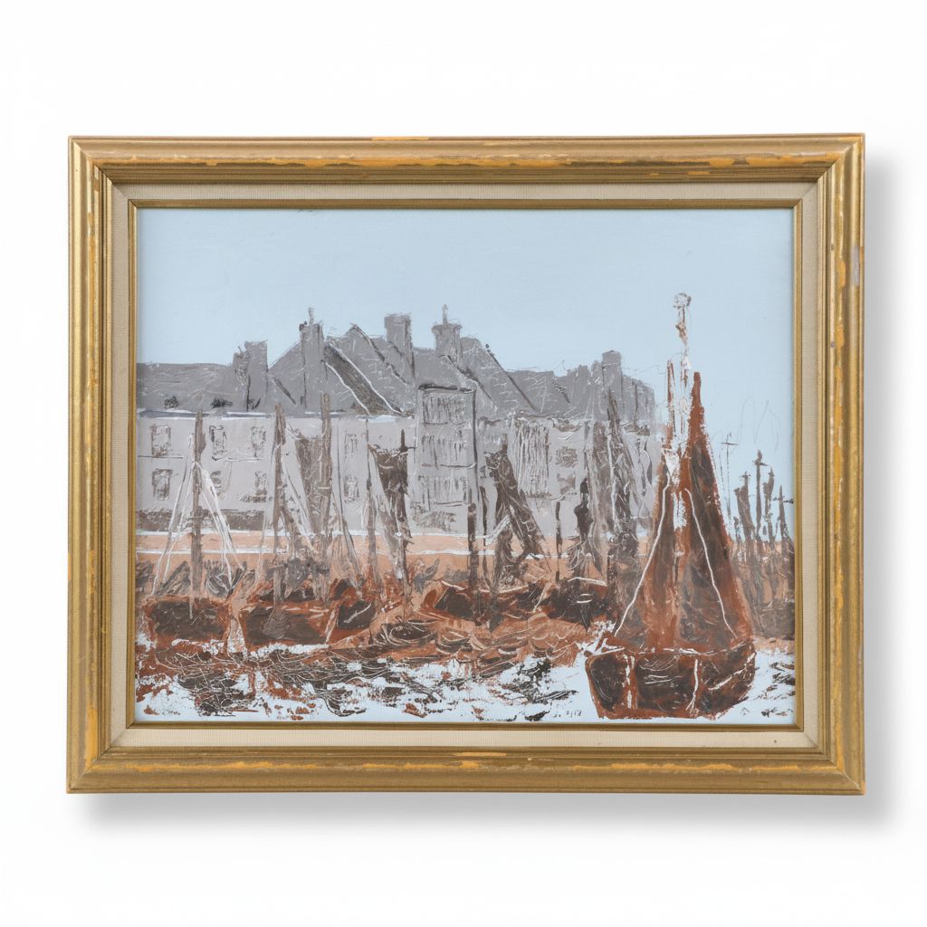 Jack Wheeler Oil Painting "Oostende, Belgium Harbor"