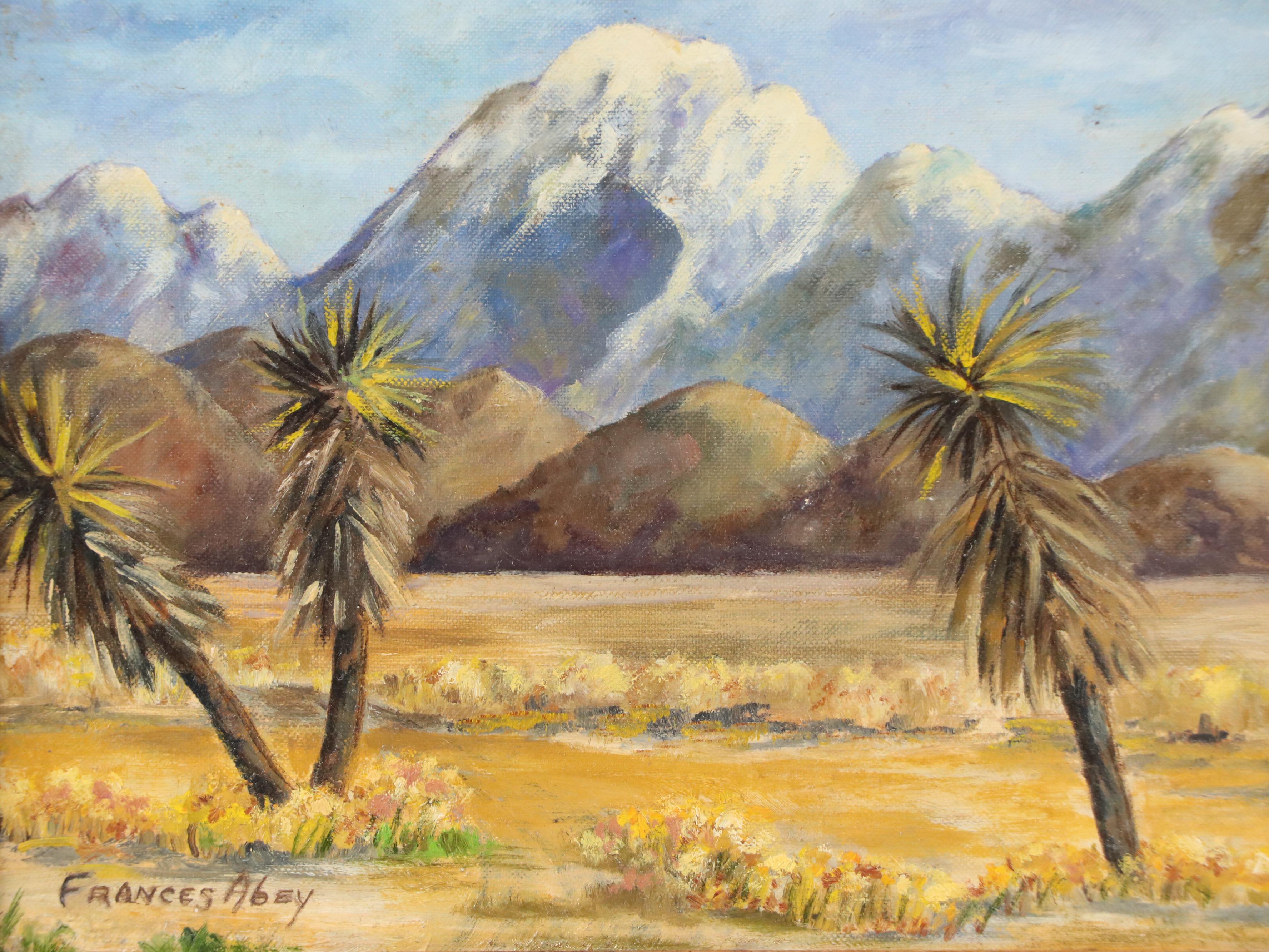 Frances Abey American Southwest Landscape Oil Painting, Mid-20th Century