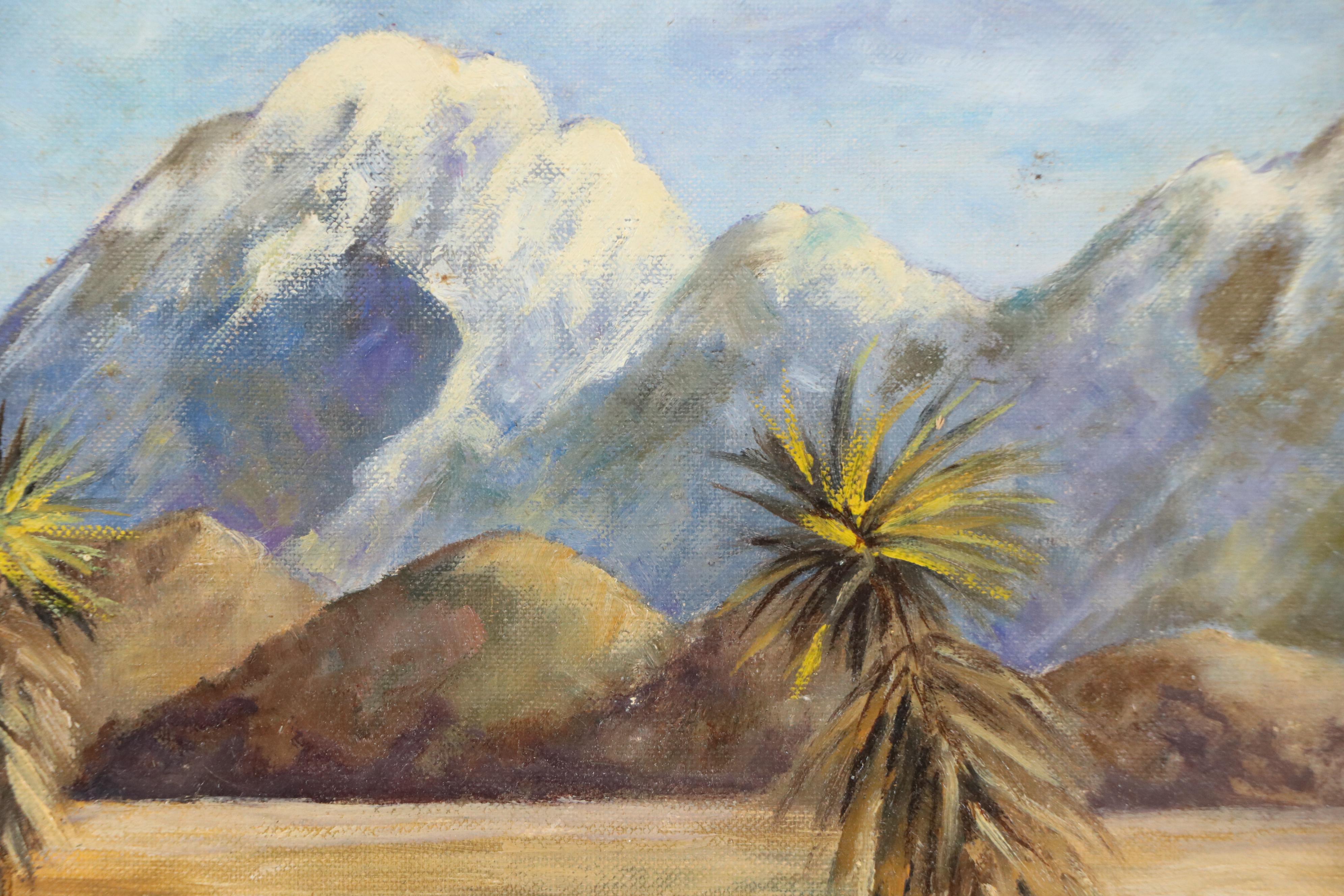 Frances Abey American Southwest Landscape Oil Painting, Mid-20th Century