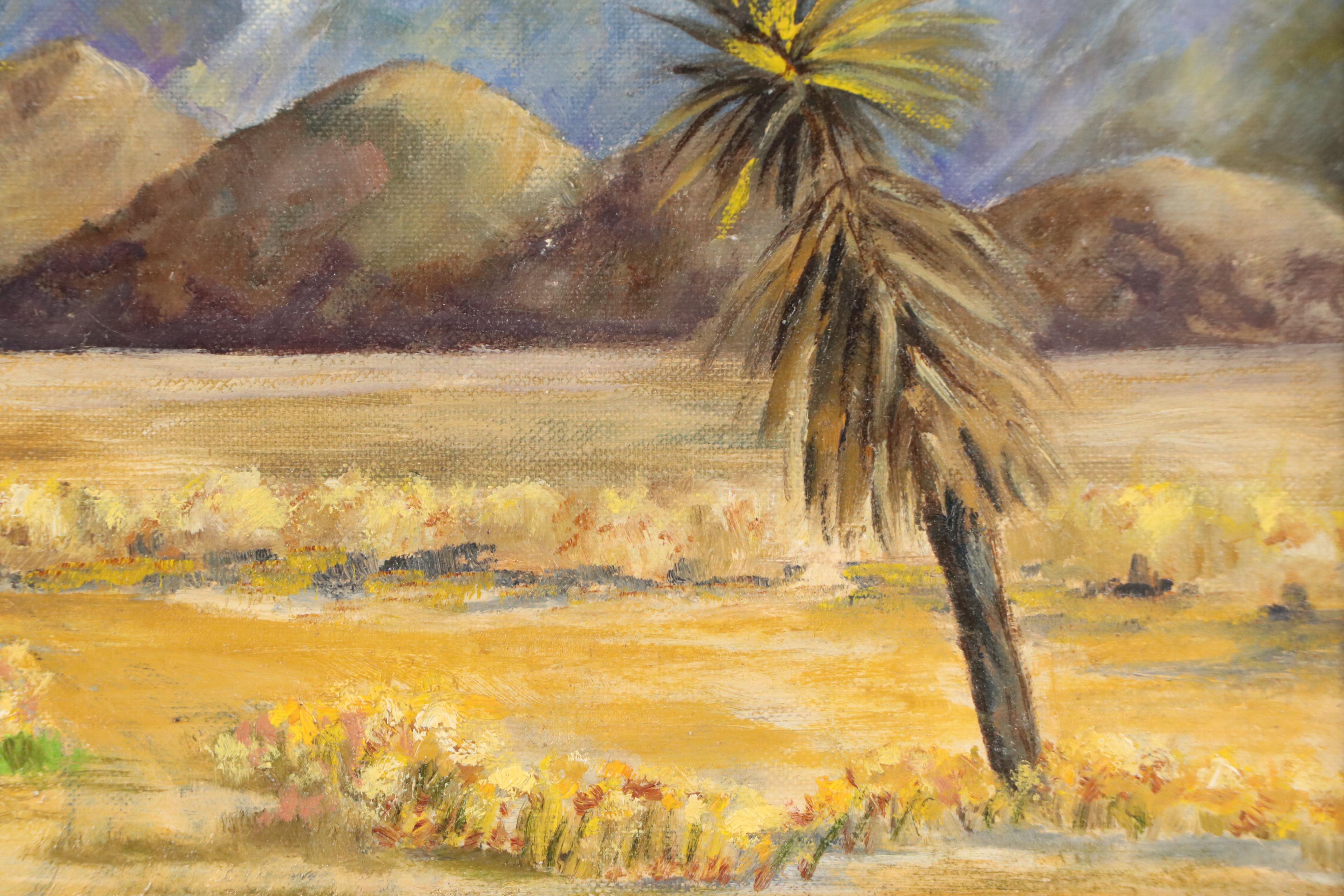 Frances Abey American Southwest Landscape Oil Painting, Mid-20th Century