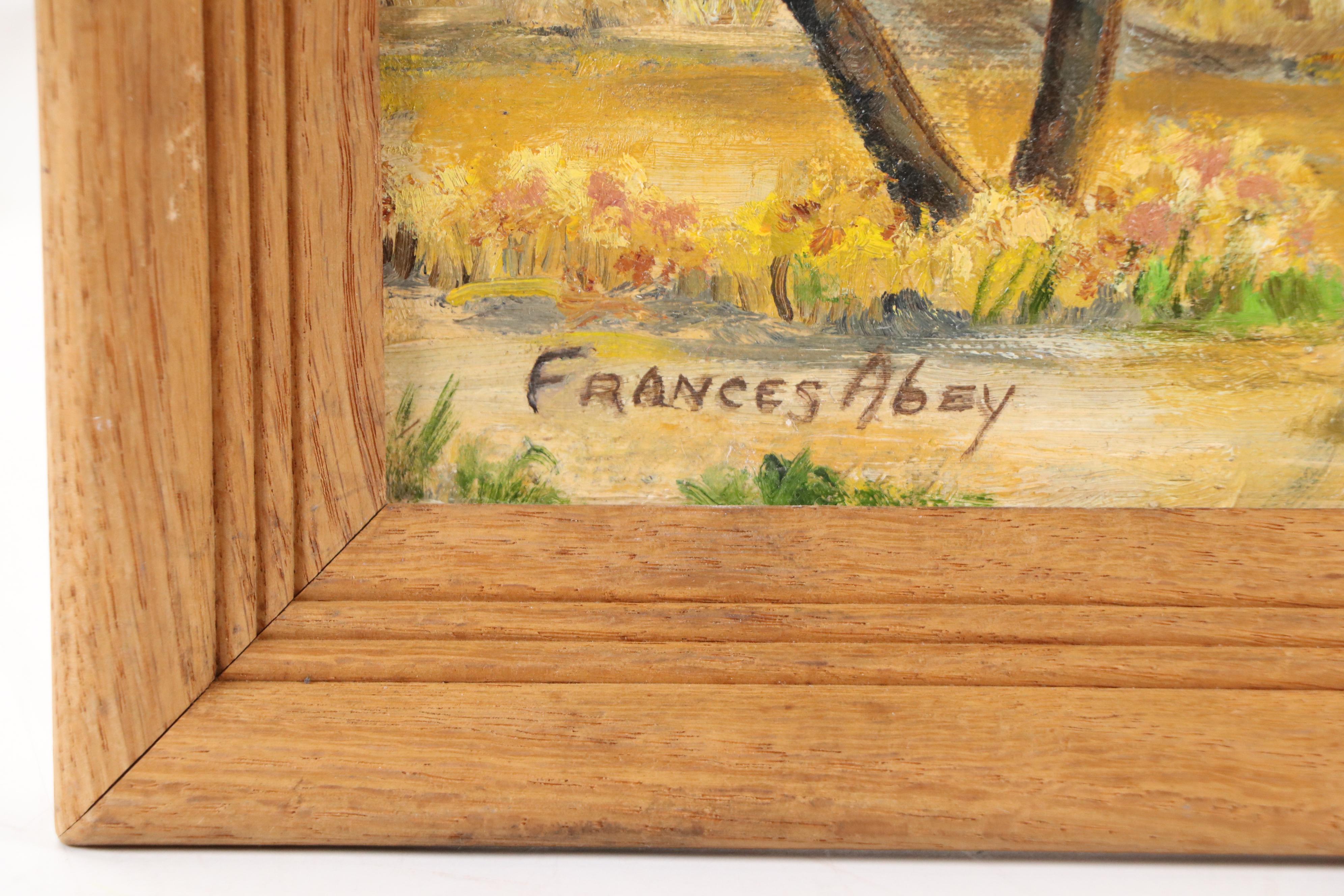 Frances Abey American Southwest Landscape Oil Painting, Mid-20th Century