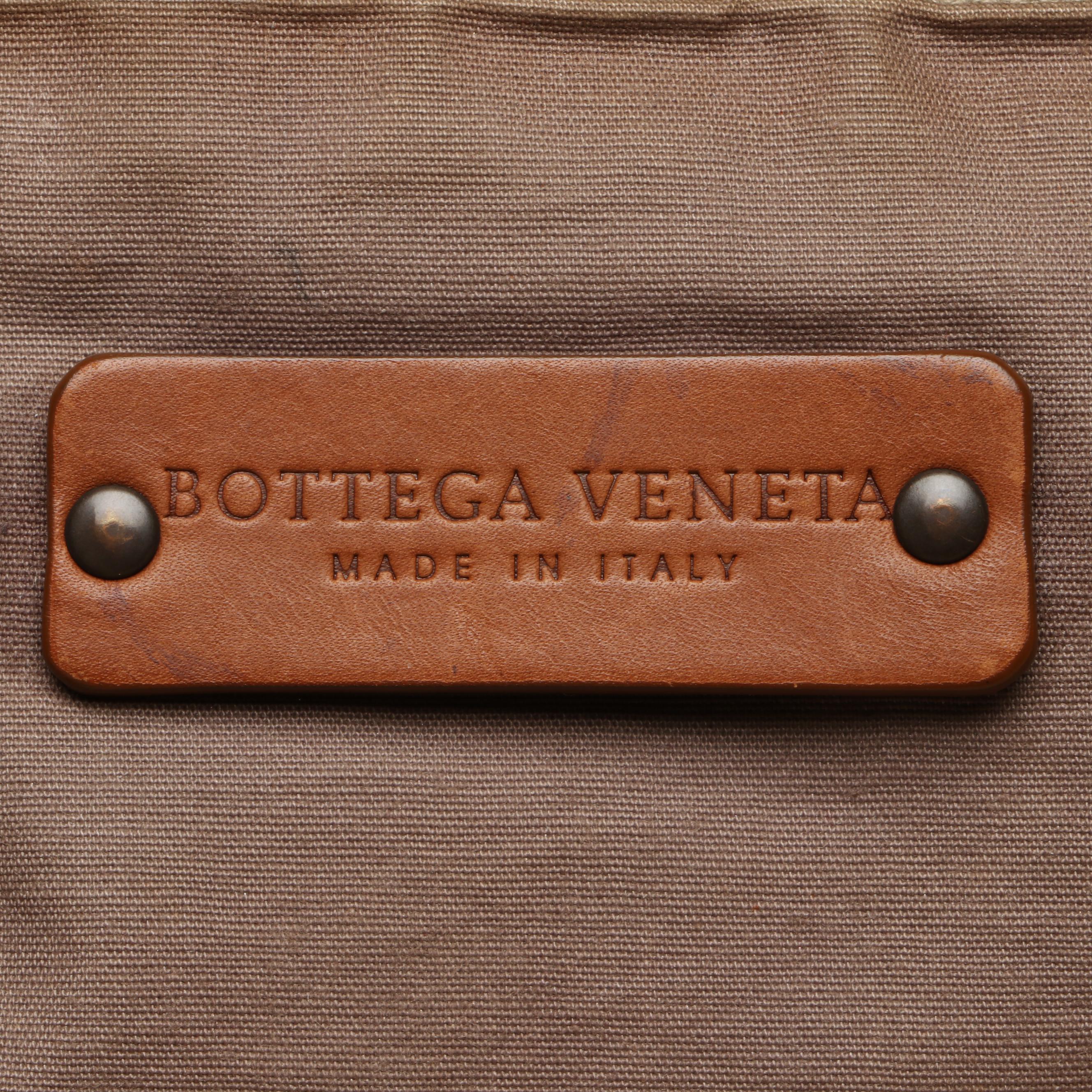 Bottega Veneta Printed Canvas and Leather Tote