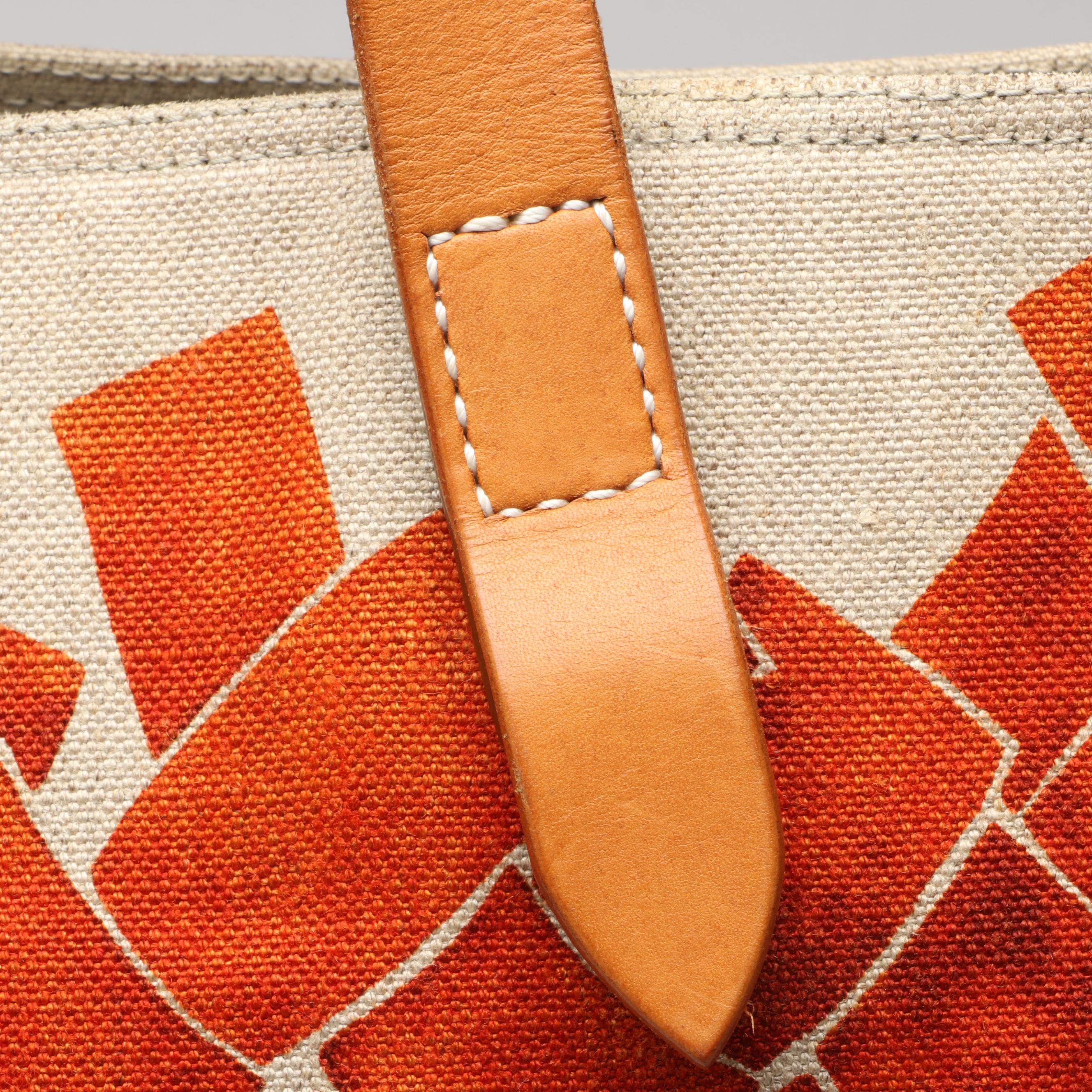 Bottega Veneta Printed Canvas and Leather Tote