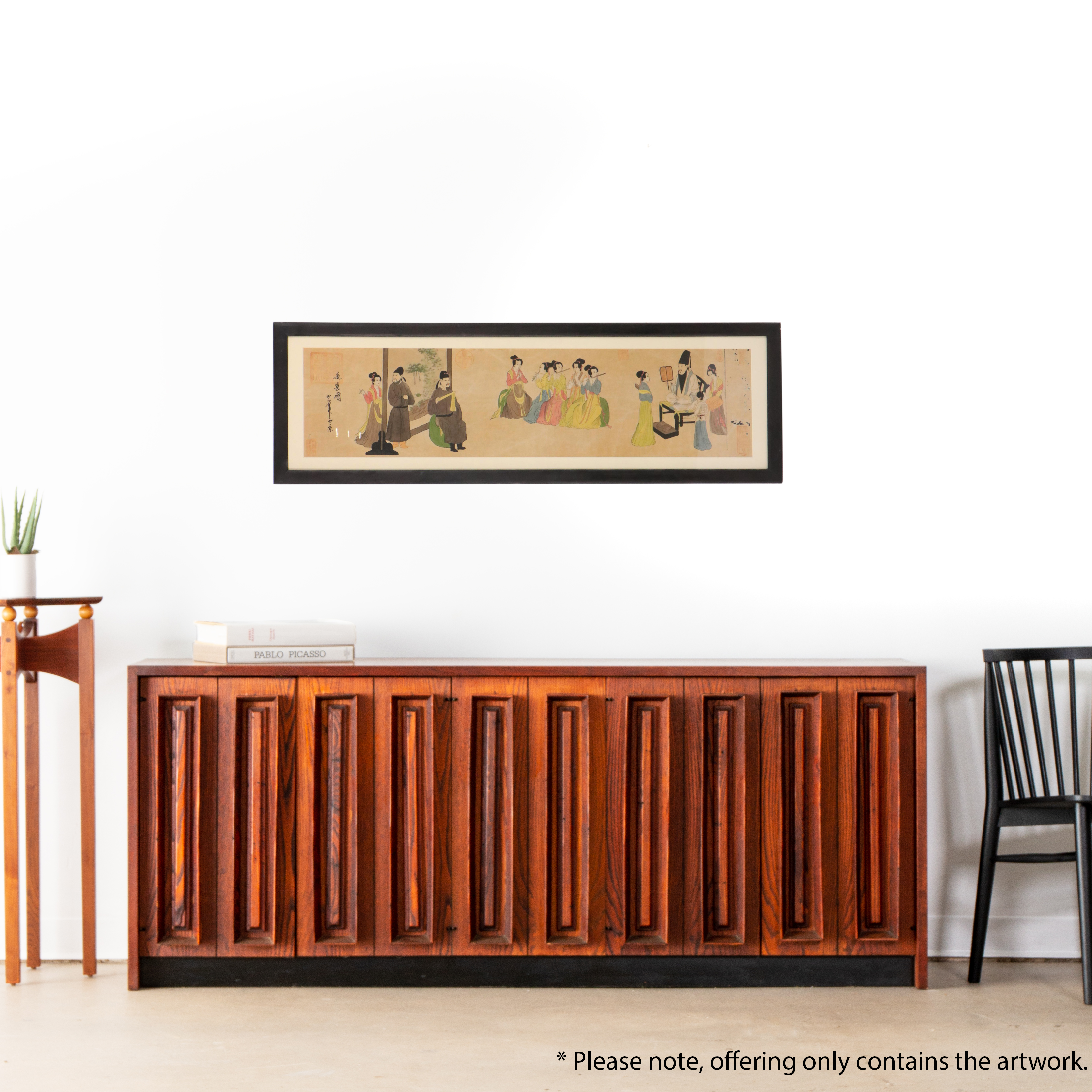 Chinese School Gouache Painting of Leisure Scene