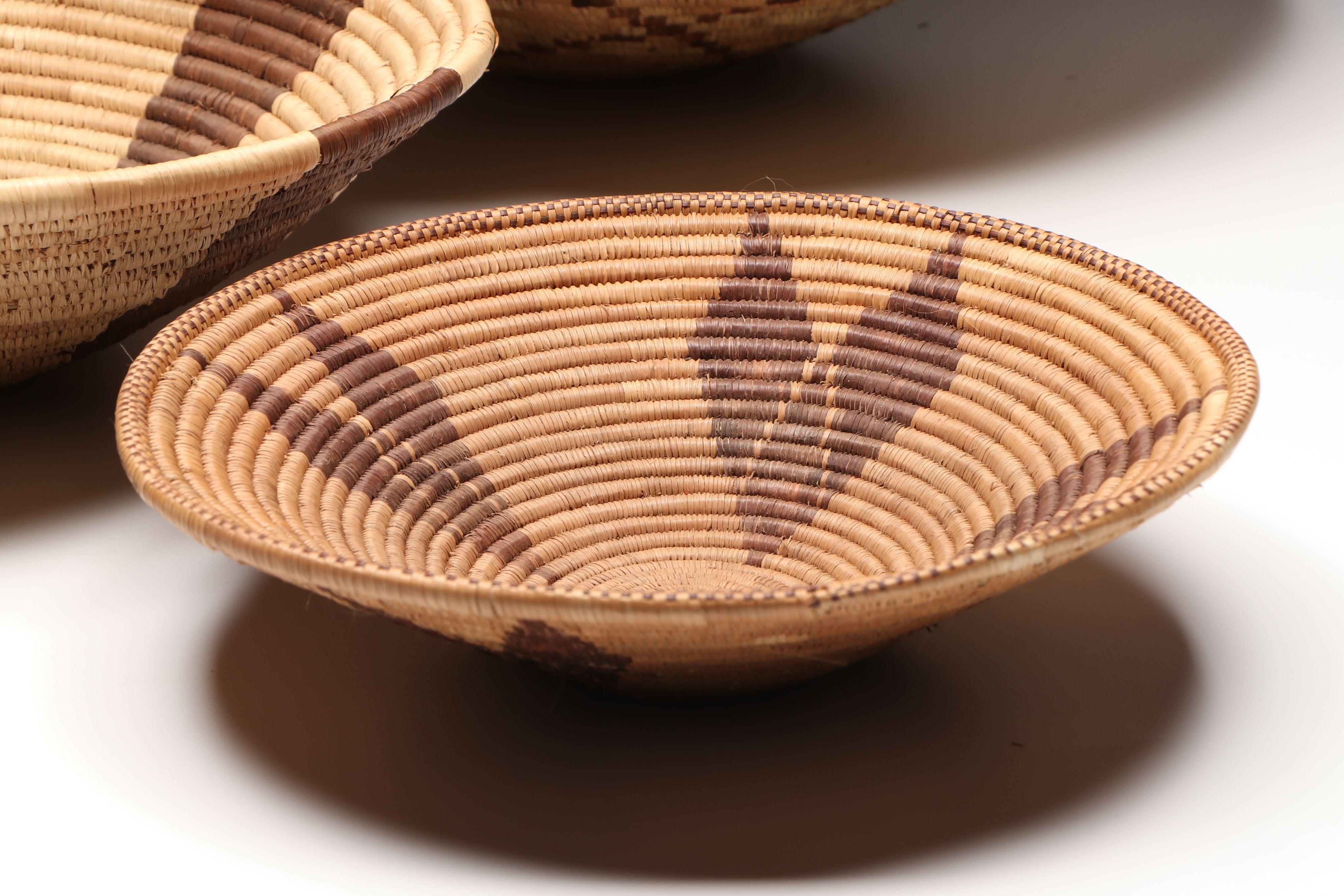 Mrs. Chum Botswana Sisal Basket and Other Mokolwane Palm Coil Baskets