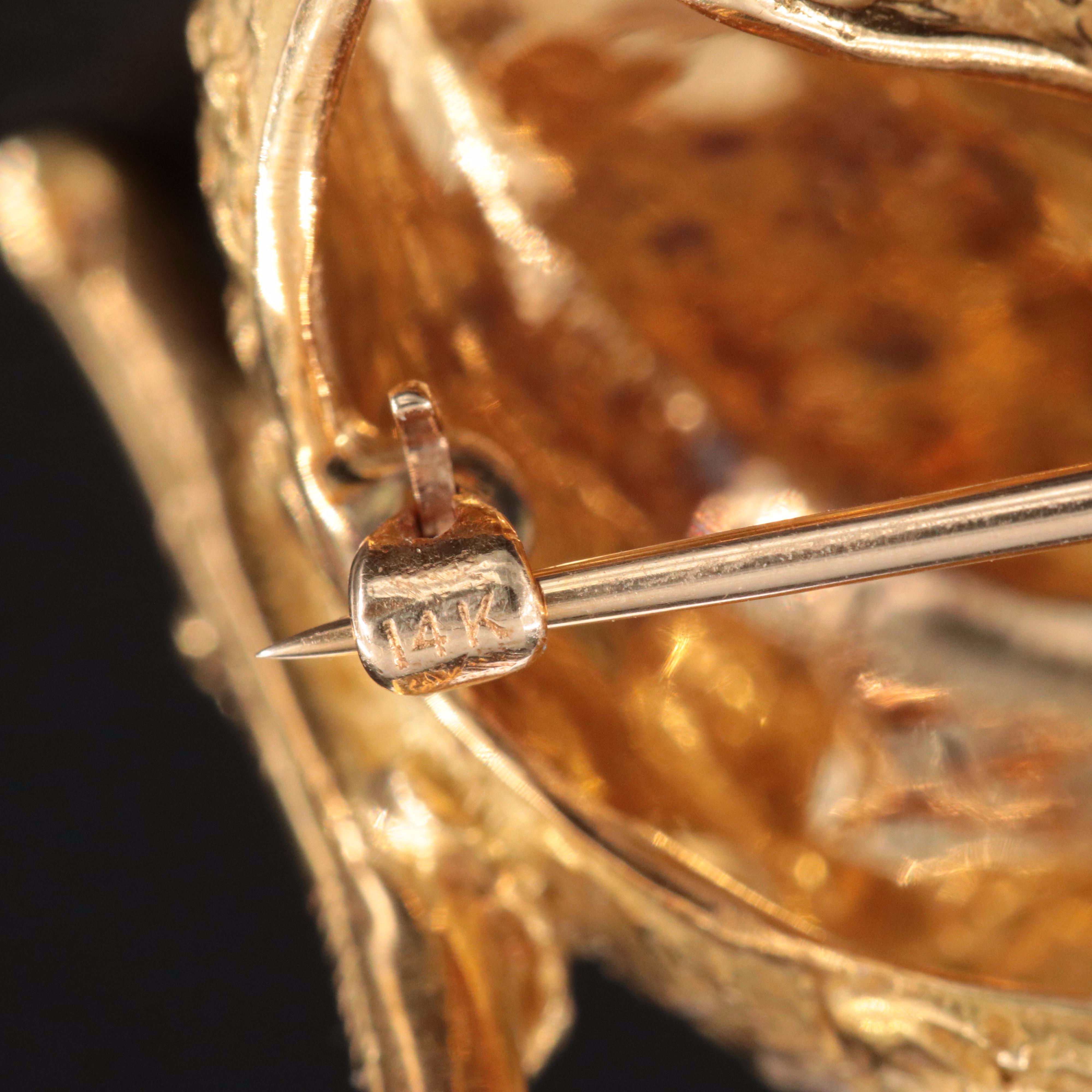 Cartier 18K Diamond and Ruby Bird Brooch