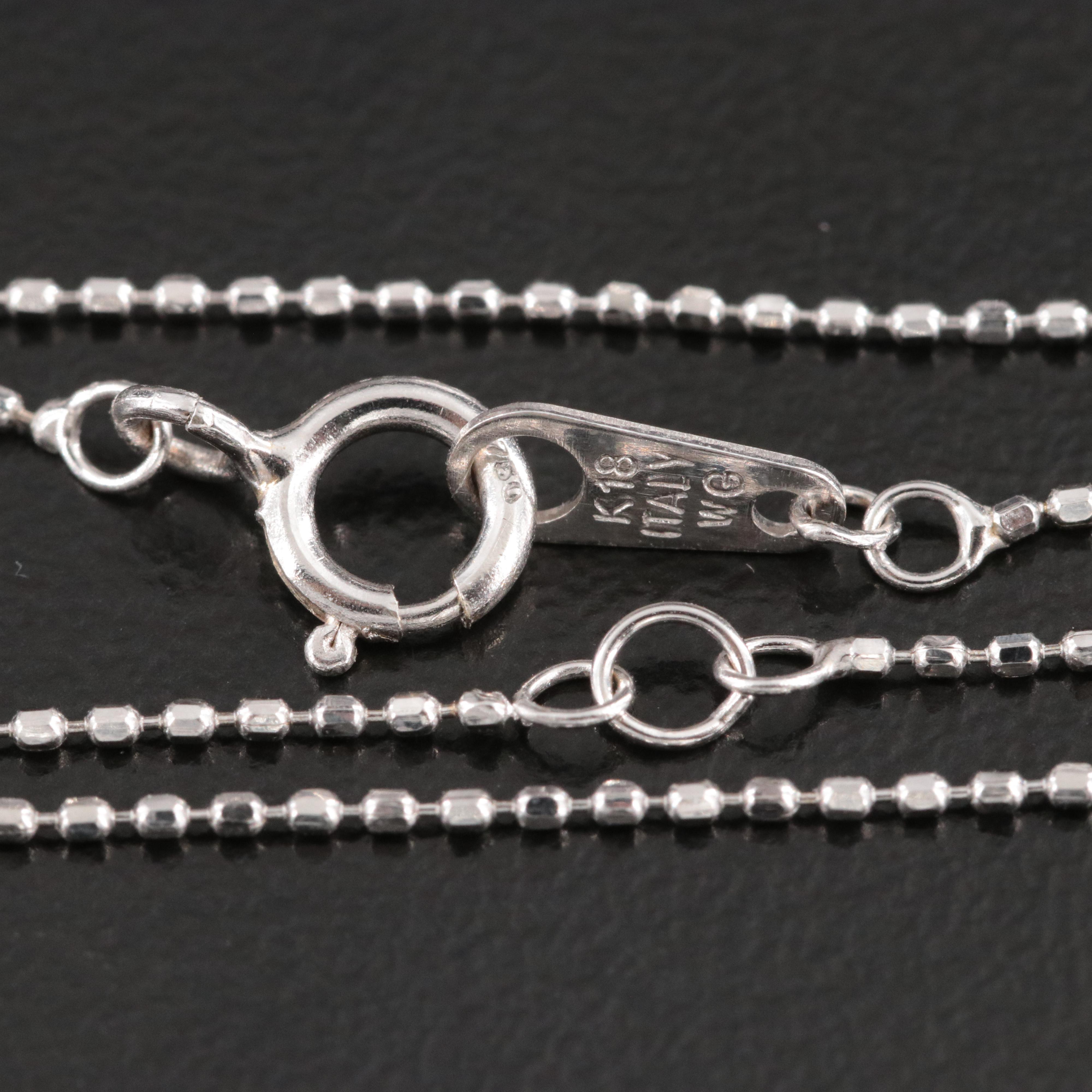 18K Sapphire and Diamond Pendant Necklace