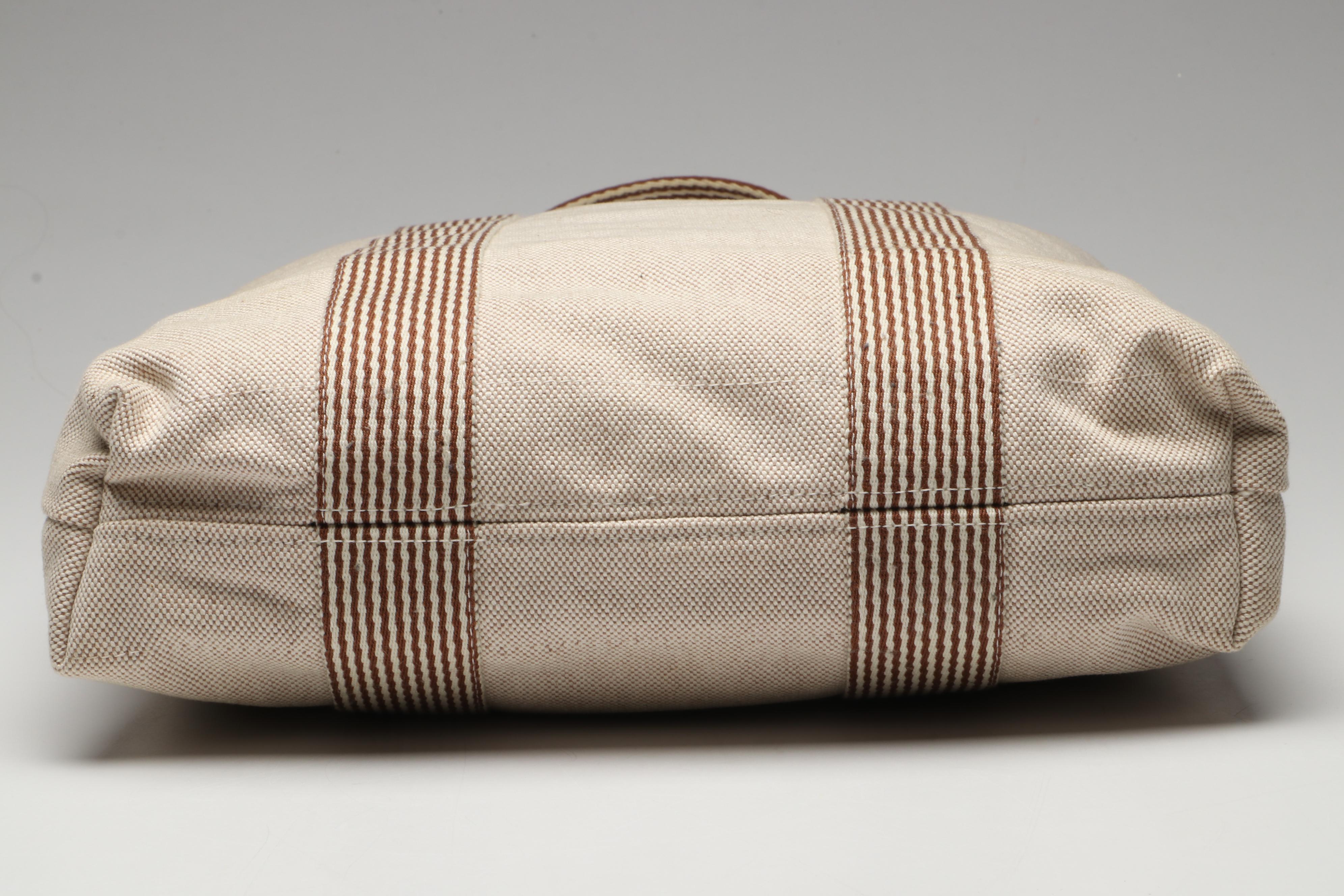 Hermès Fourre-Tout Cabas Tote in Beige Cotton Canvas