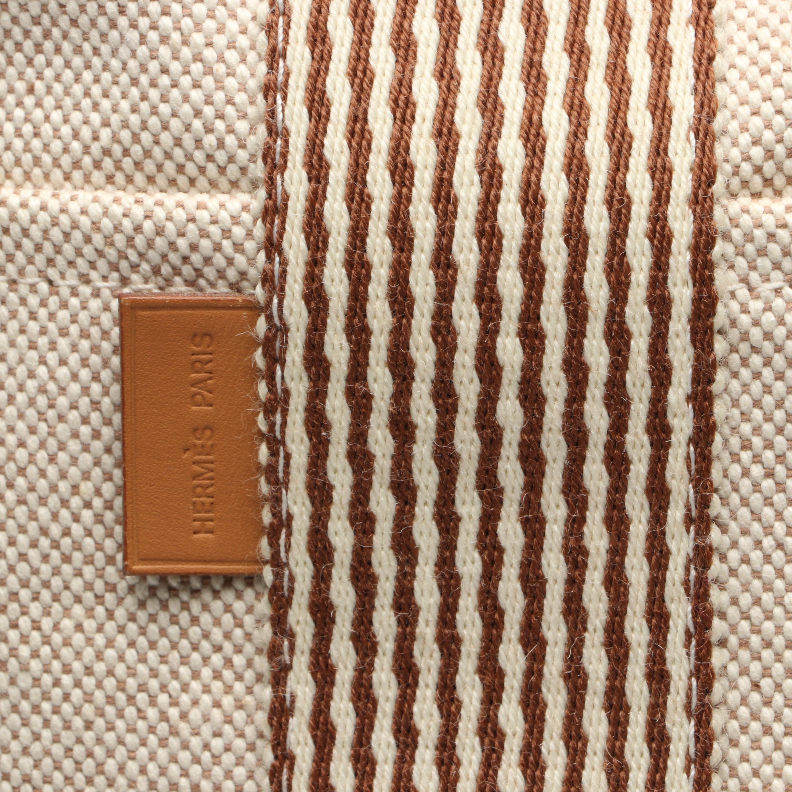 Hermès Fourre-Tout Cabas Tote in Beige Cotton Canvas